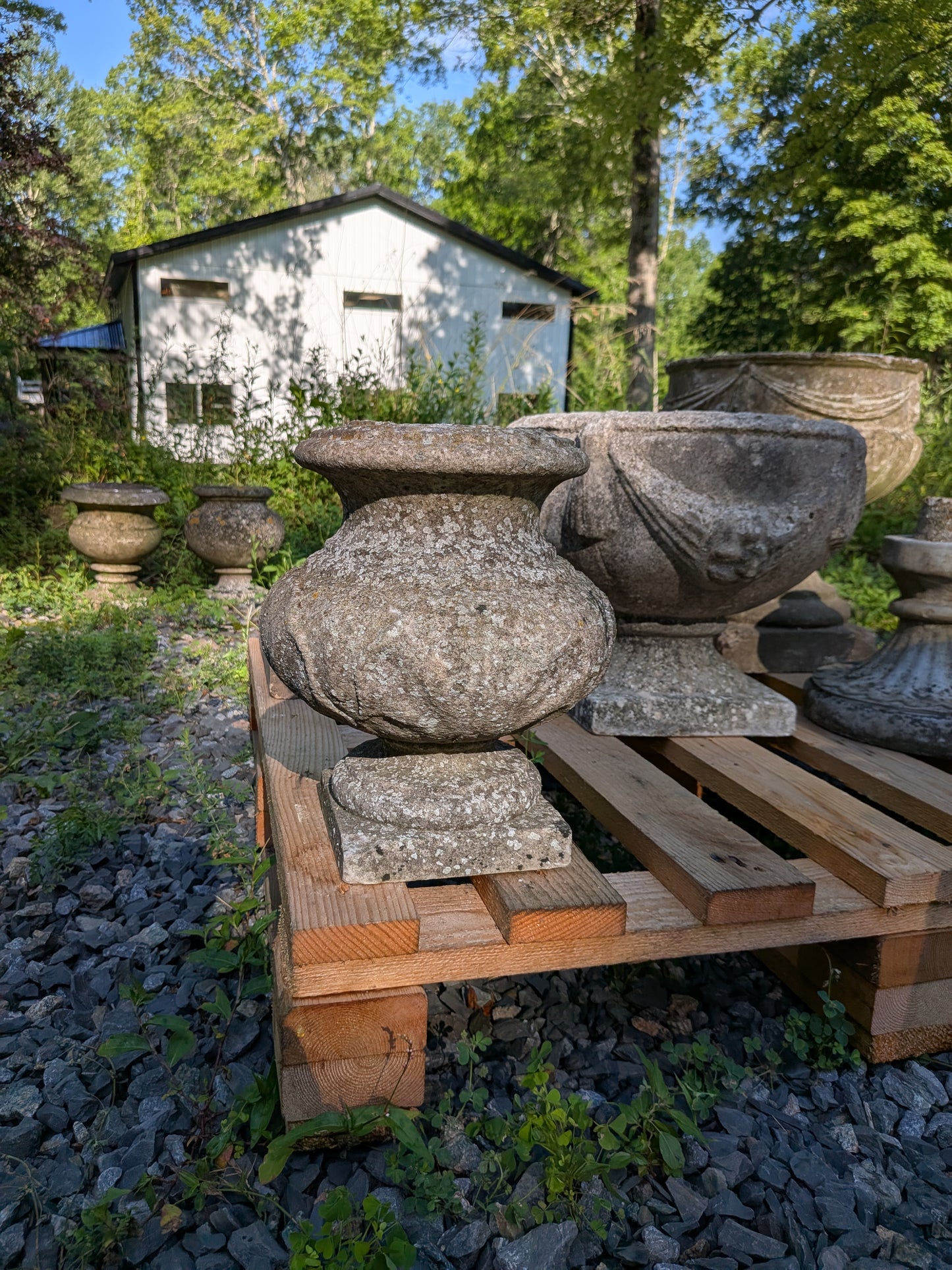British Cast Stone Planter / Jardiniere