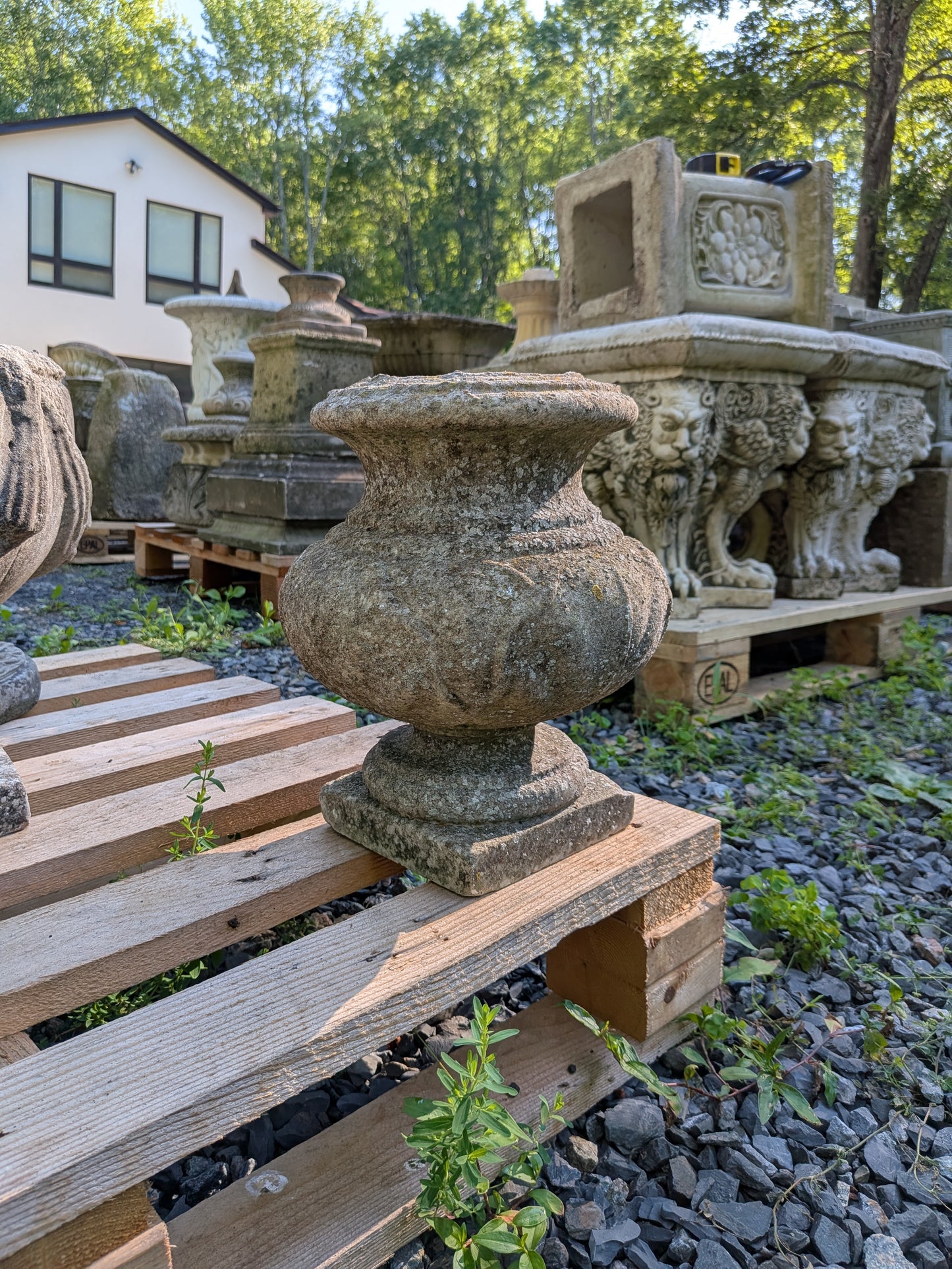 British Cast Stone Planter / Jardiniere