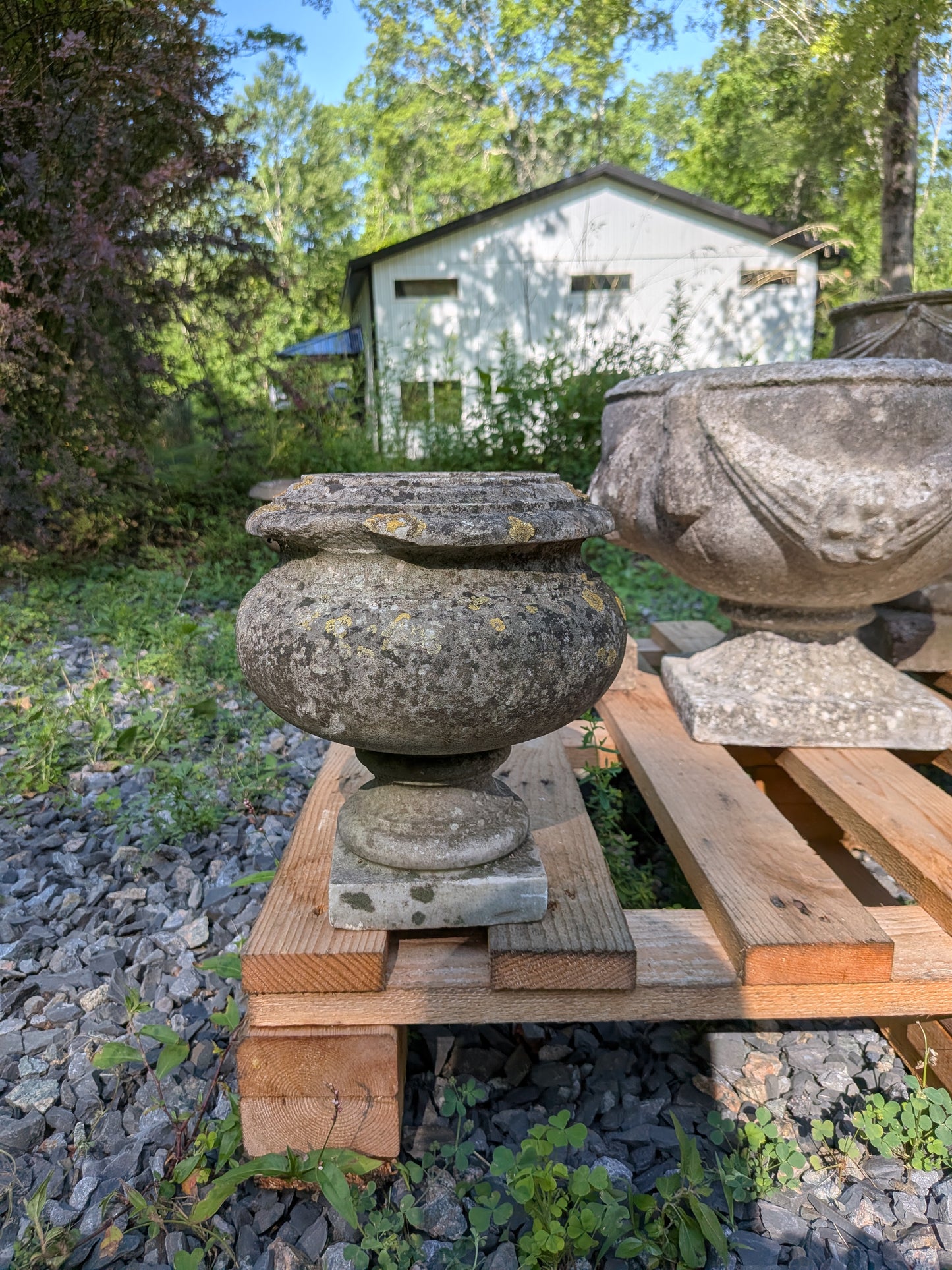 British Cast Stone Planter / Jardiniere
