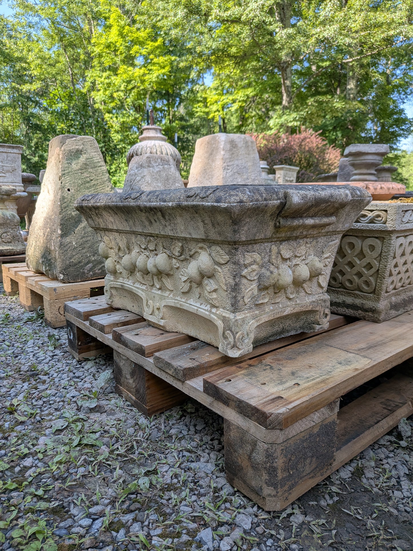 British Cast Stone Planter / Jardiniere