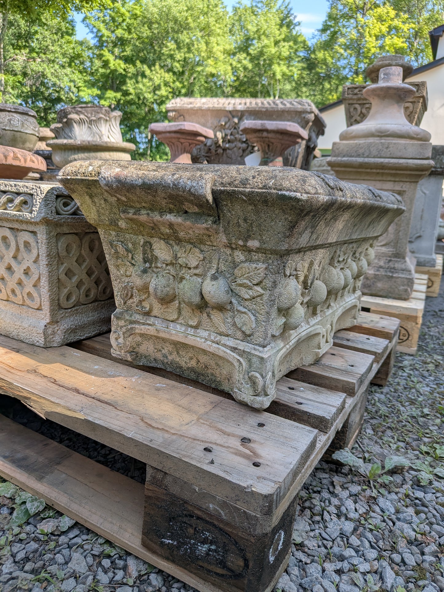 British Cast Stone Planter / Jardiniere