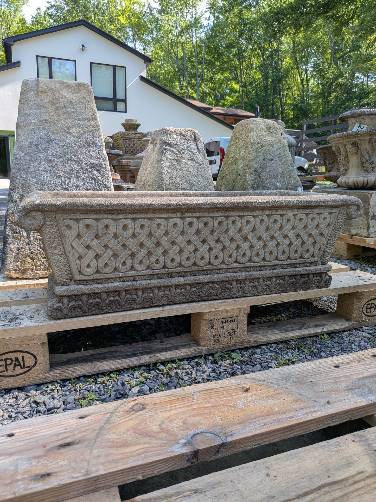 British Cast Stone Planter / Jardiniere