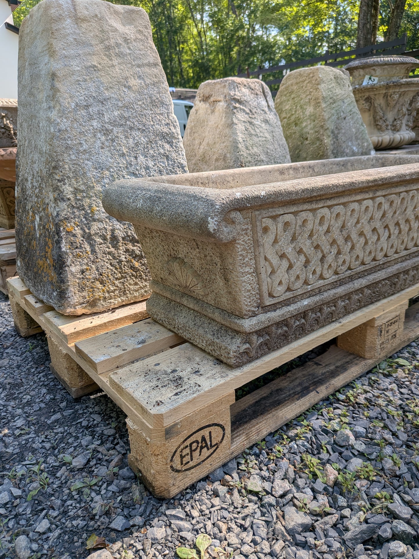 British Cast Stone Planter / Jardiniere
