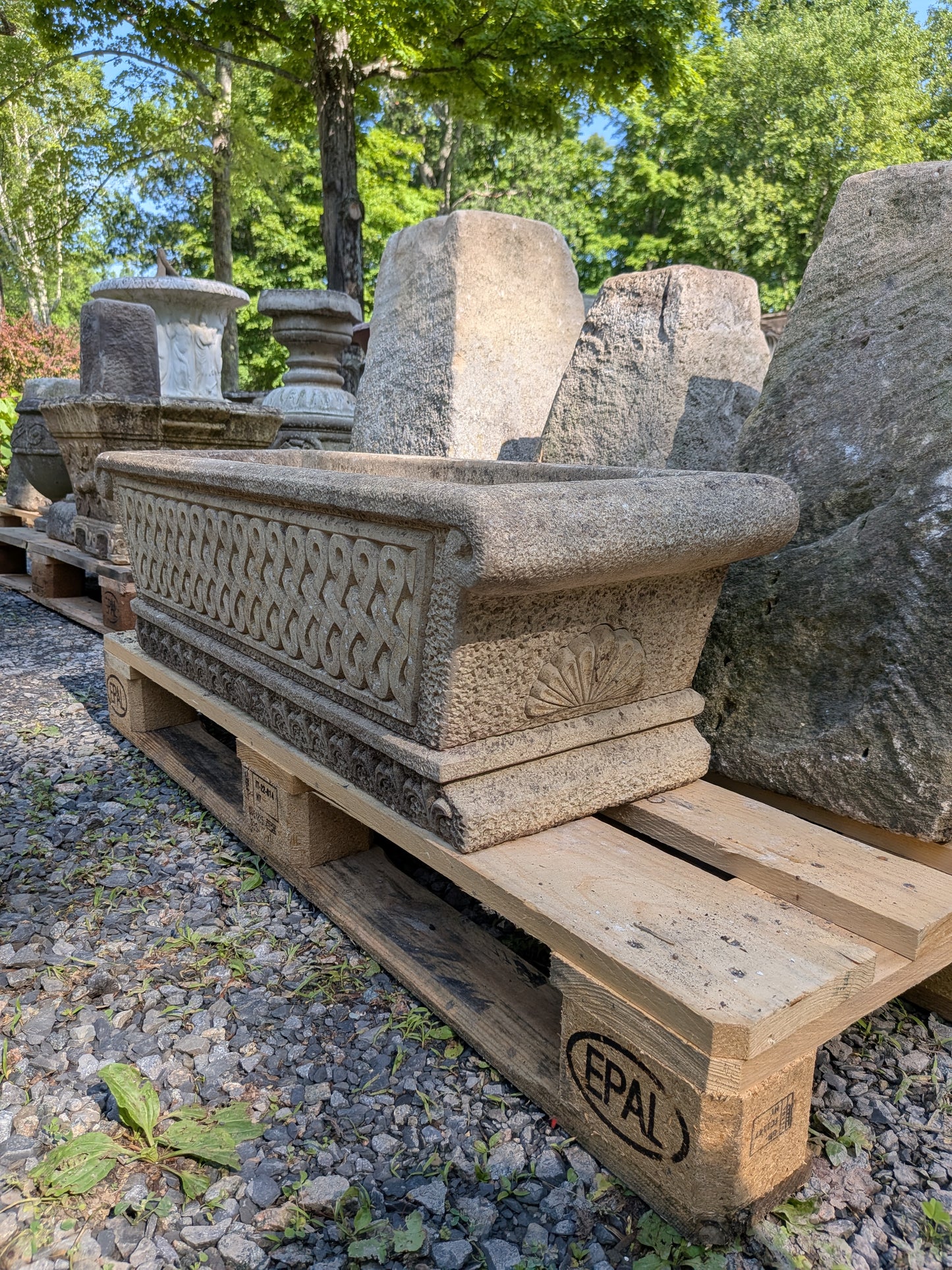 British Cast Stone Planter / Jardiniere