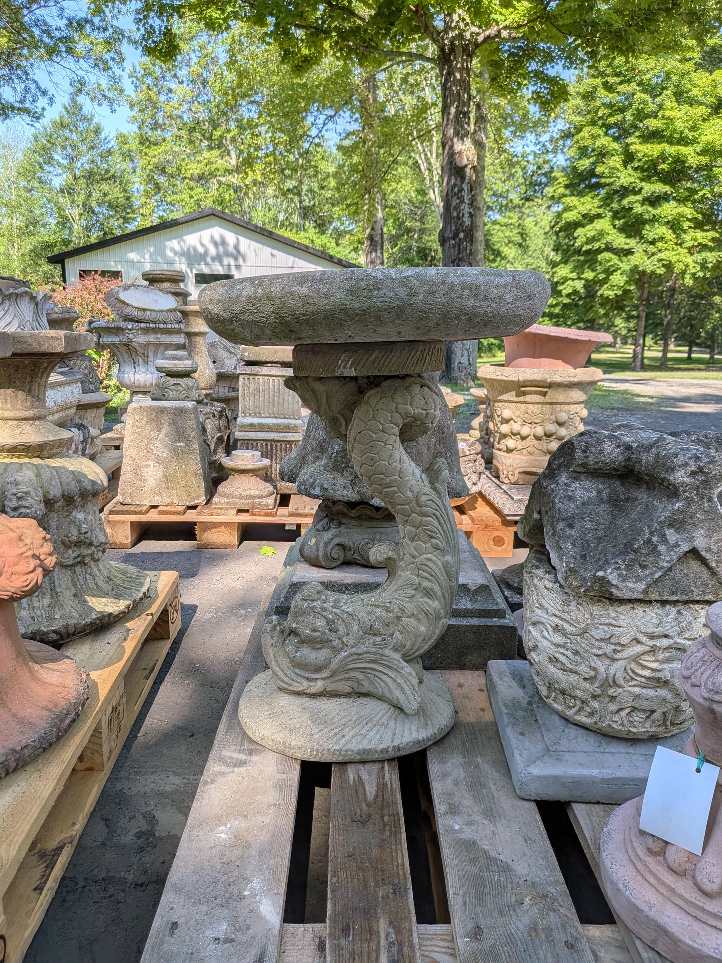 British Cast Stone Birdbath