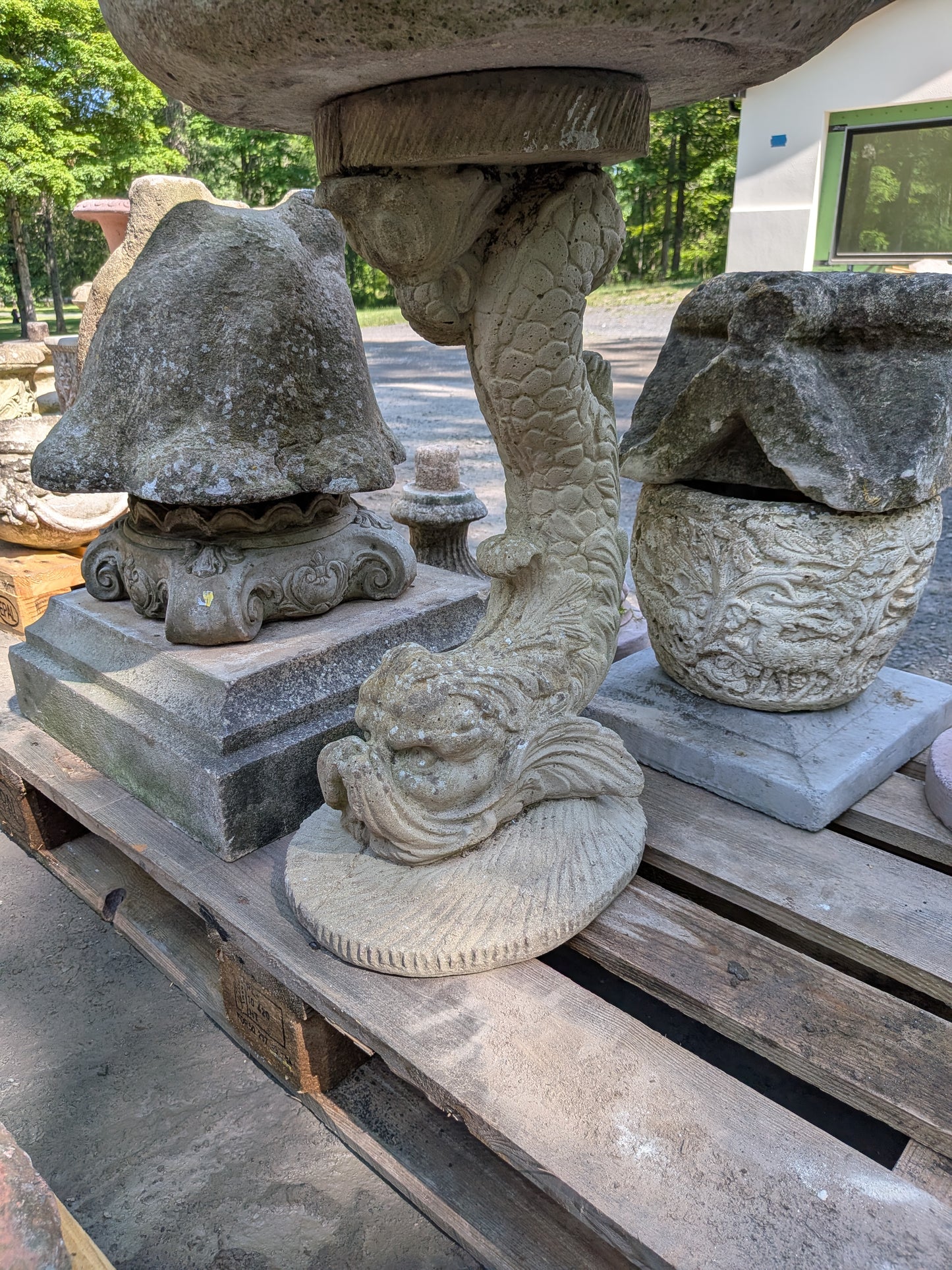 British Cast Stone Birdbath