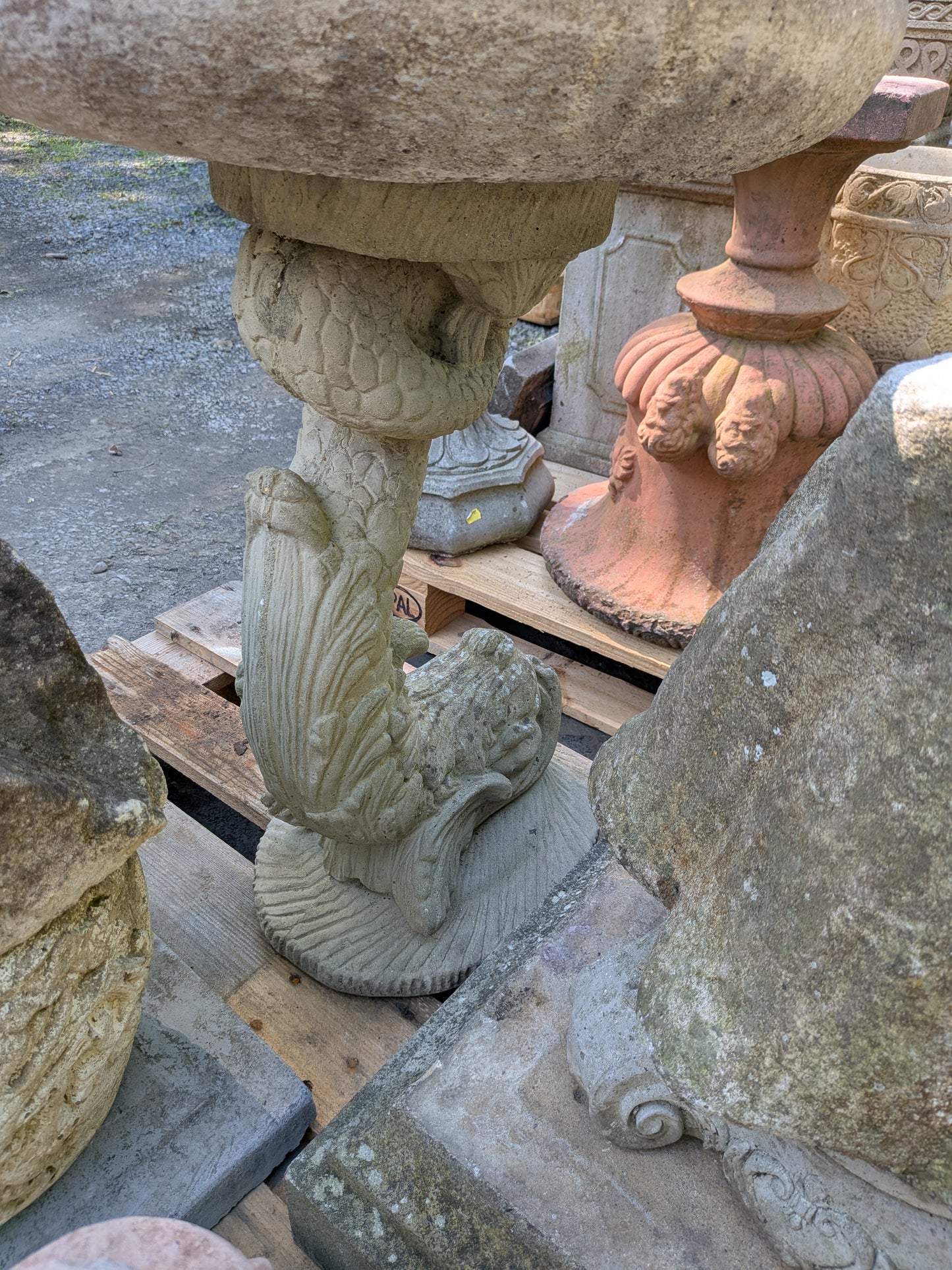 British Cast Stone Birdbath