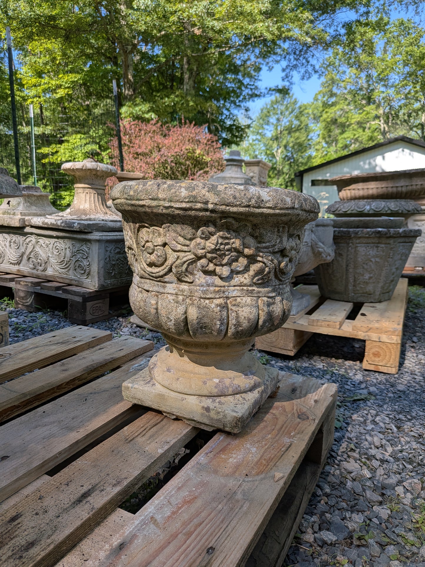 British Cast Stone Planter / Jardiniere