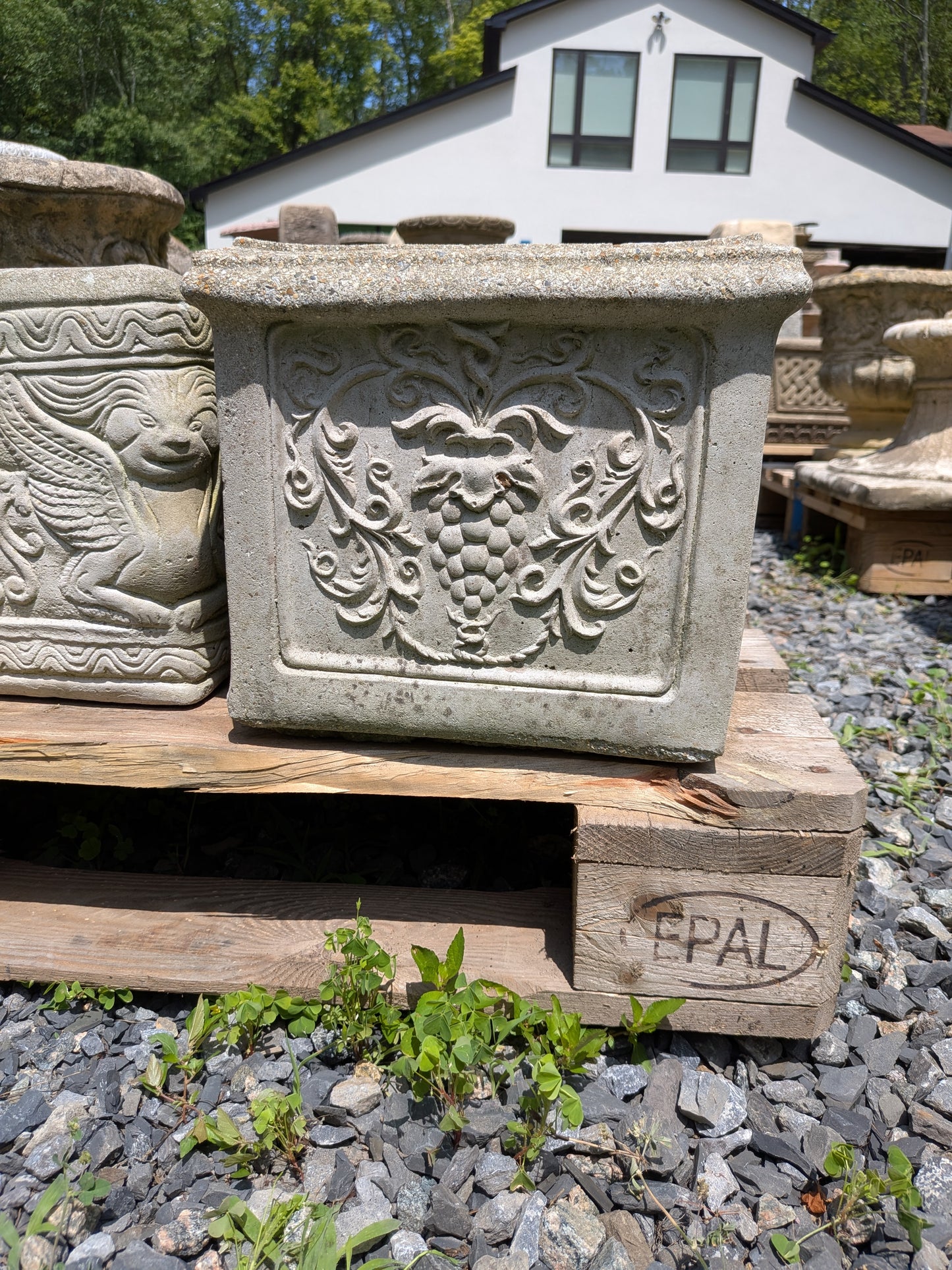 British Cast Stone Planter / Jardiniere