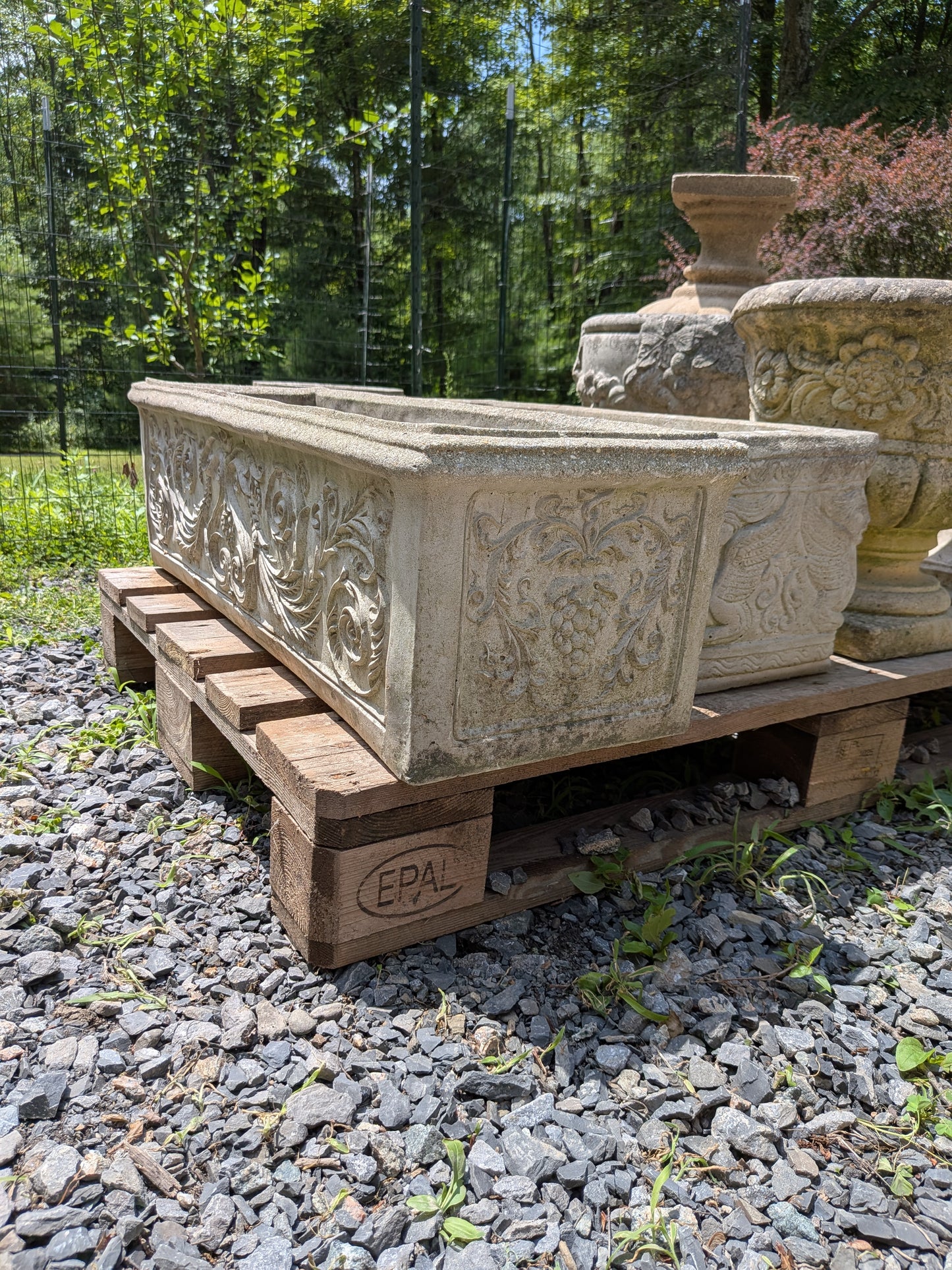 British Cast Stone Planter / Jardiniere