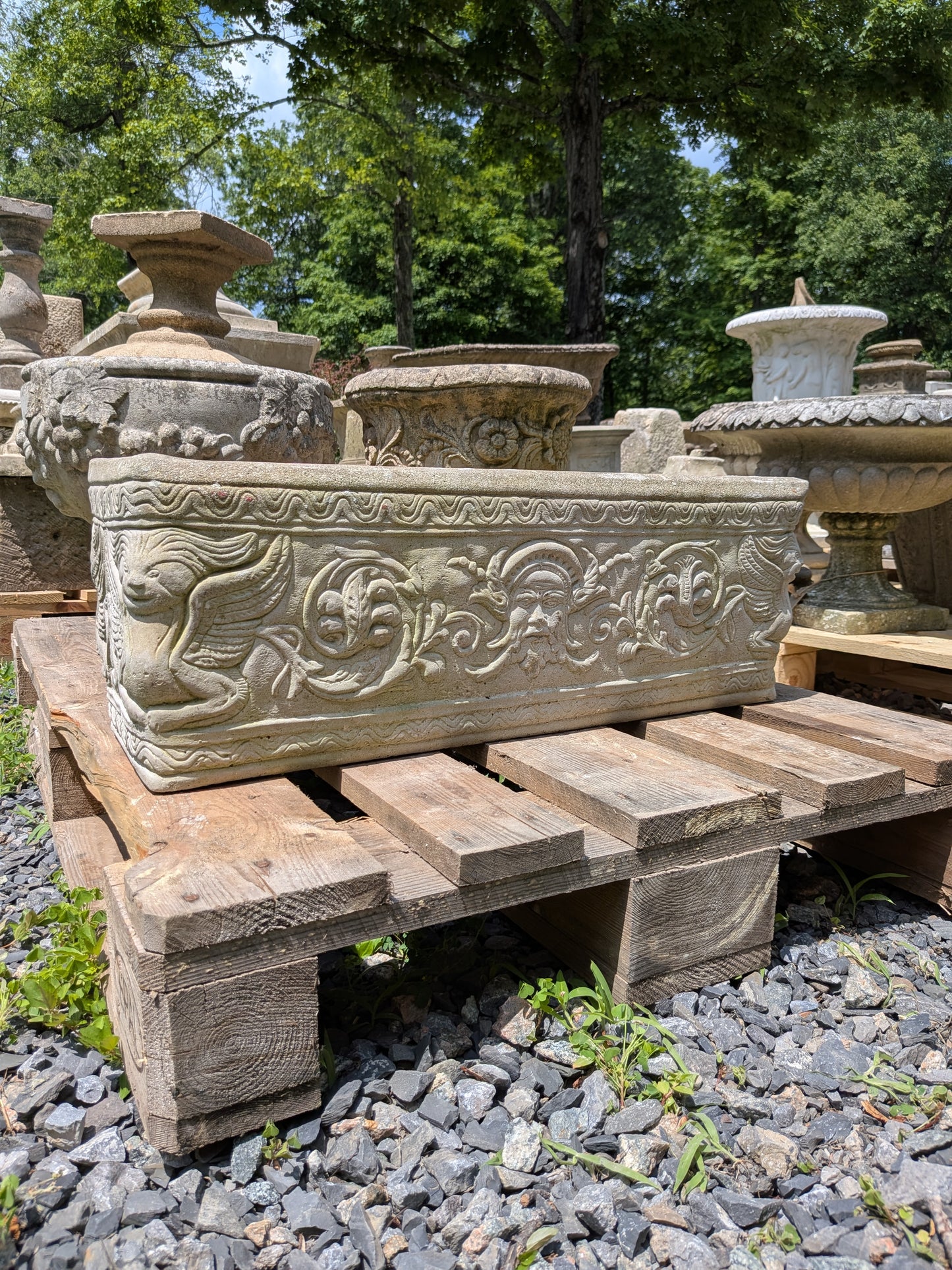 British Cast Stone Planter / Jardiniere