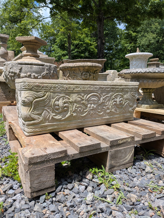 British Cast Stone Planter / Jardiniere