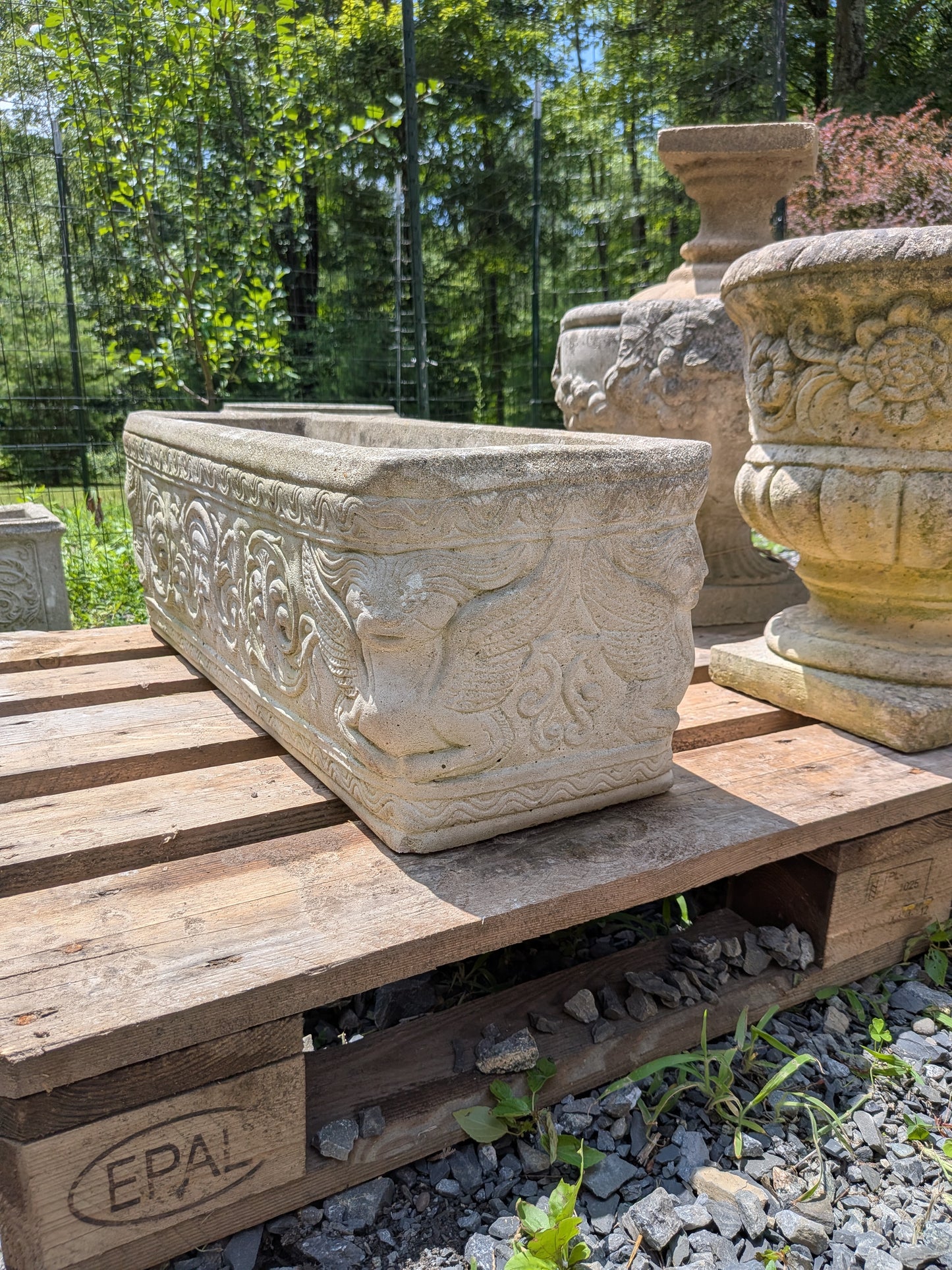 British Cast Stone Planter / Jardiniere
