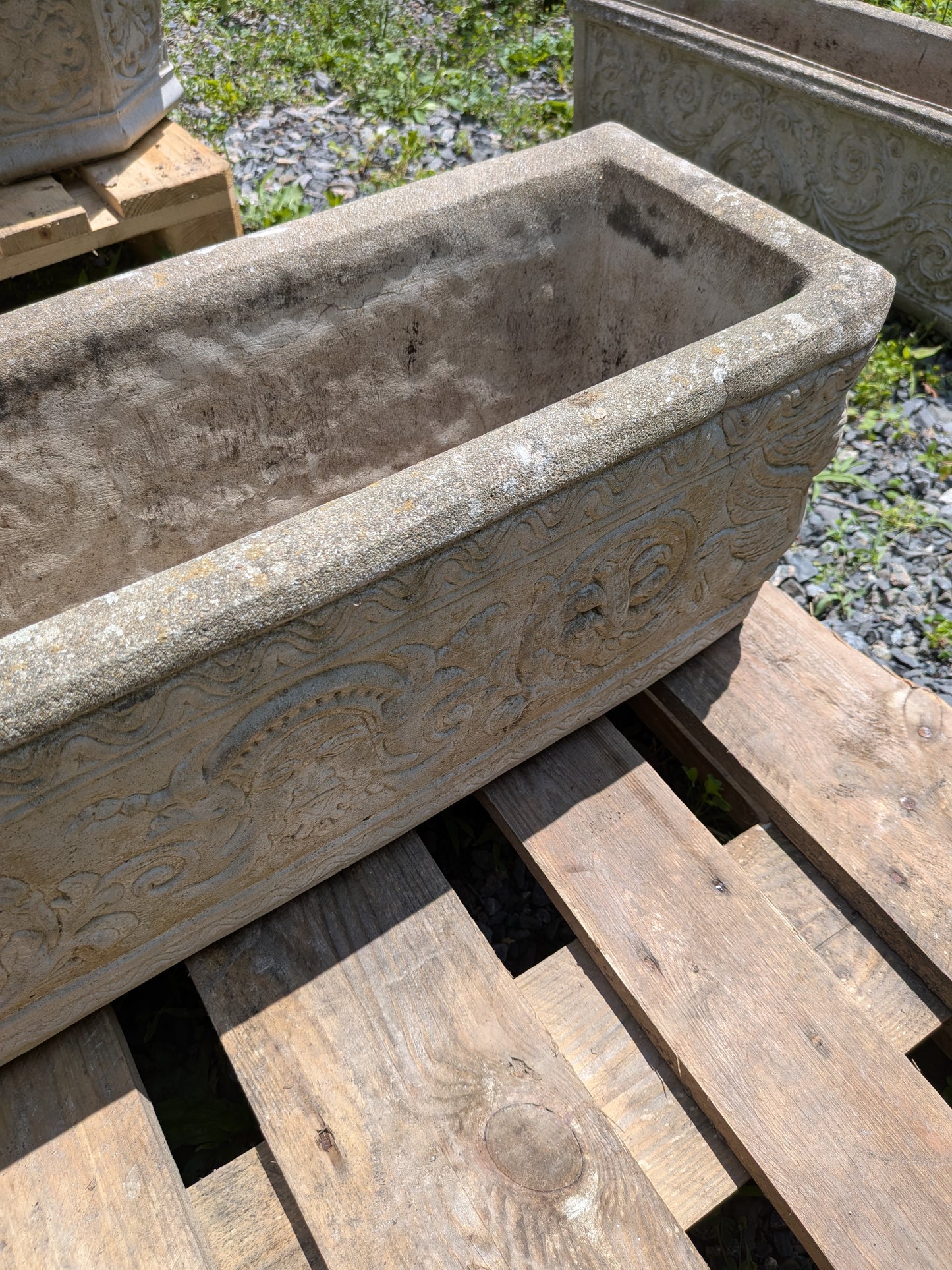 British Cast Stone Planter / Jardiniere