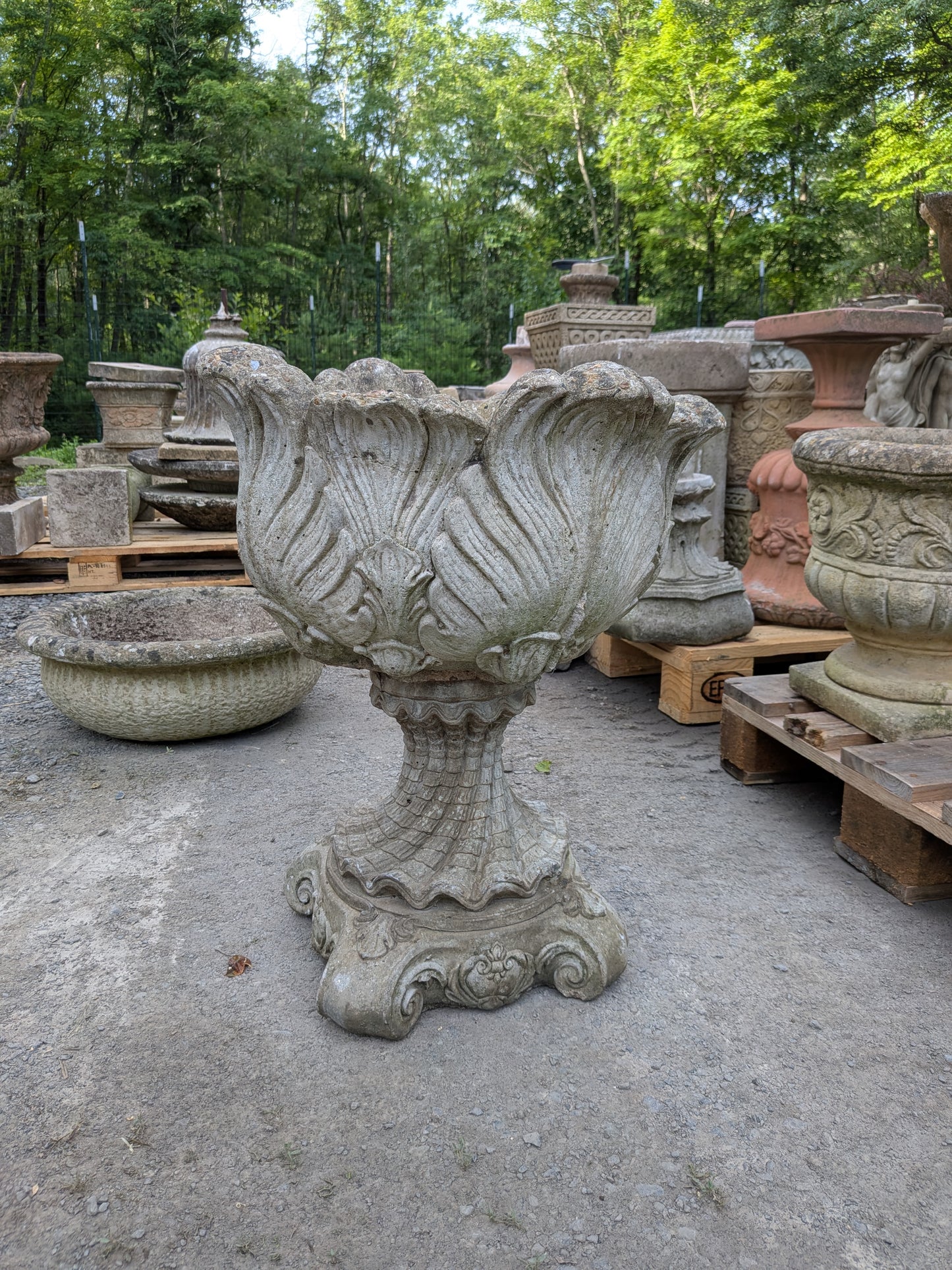 British Cast Stone Planter / Jardiniere