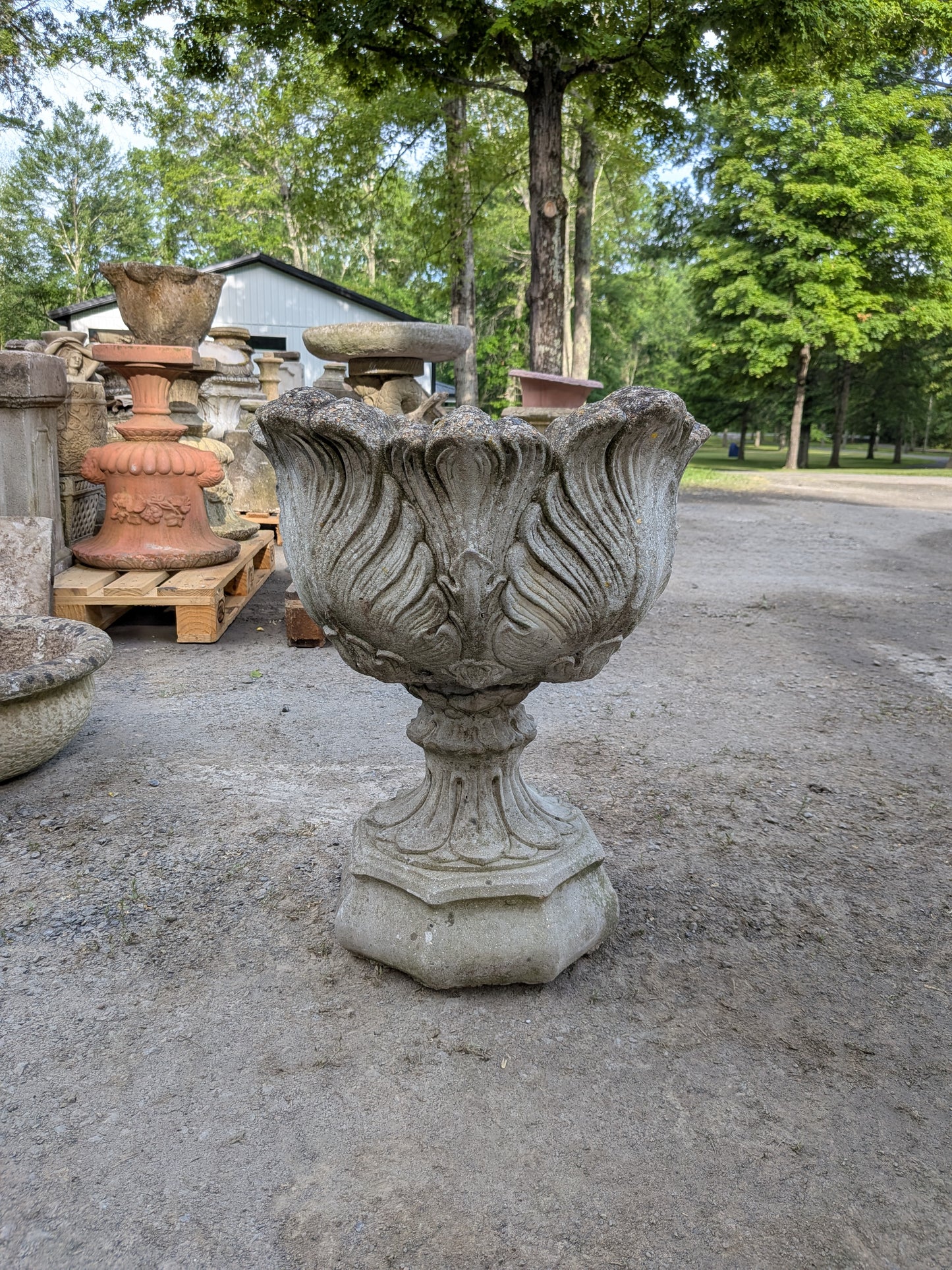 British Cast Stone Planter / Jardiniere