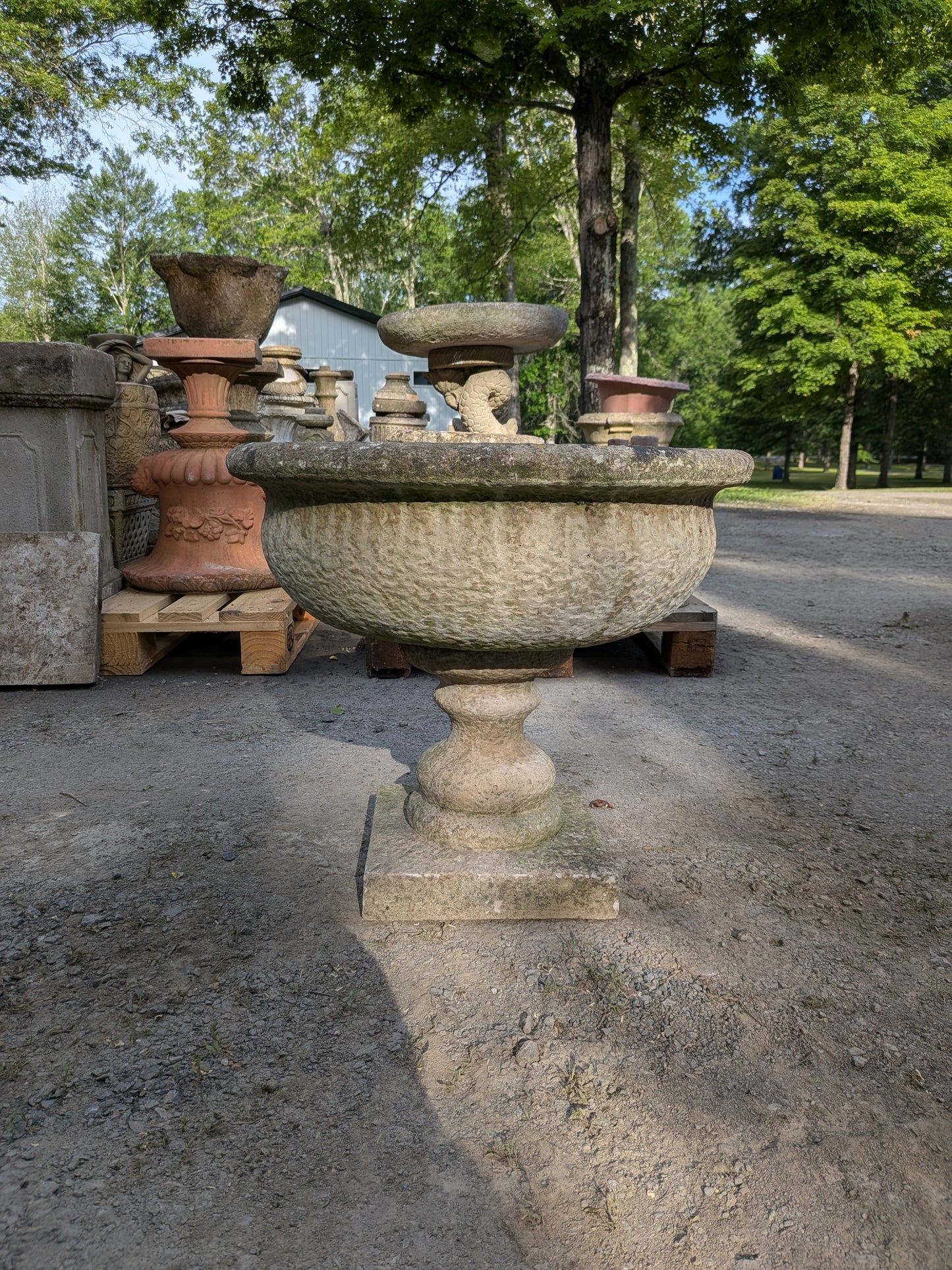 British Cast Stone Planter / Jardiniere