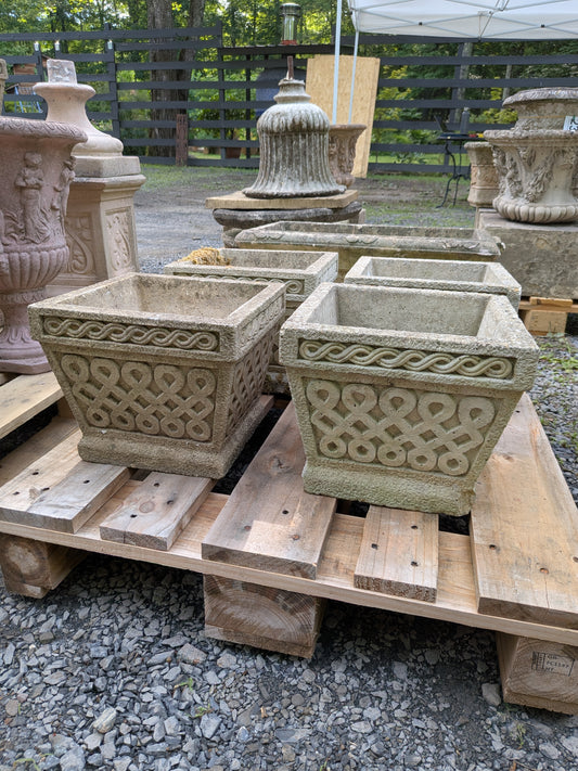 4 British Cast Stone Planters / Jardinieres