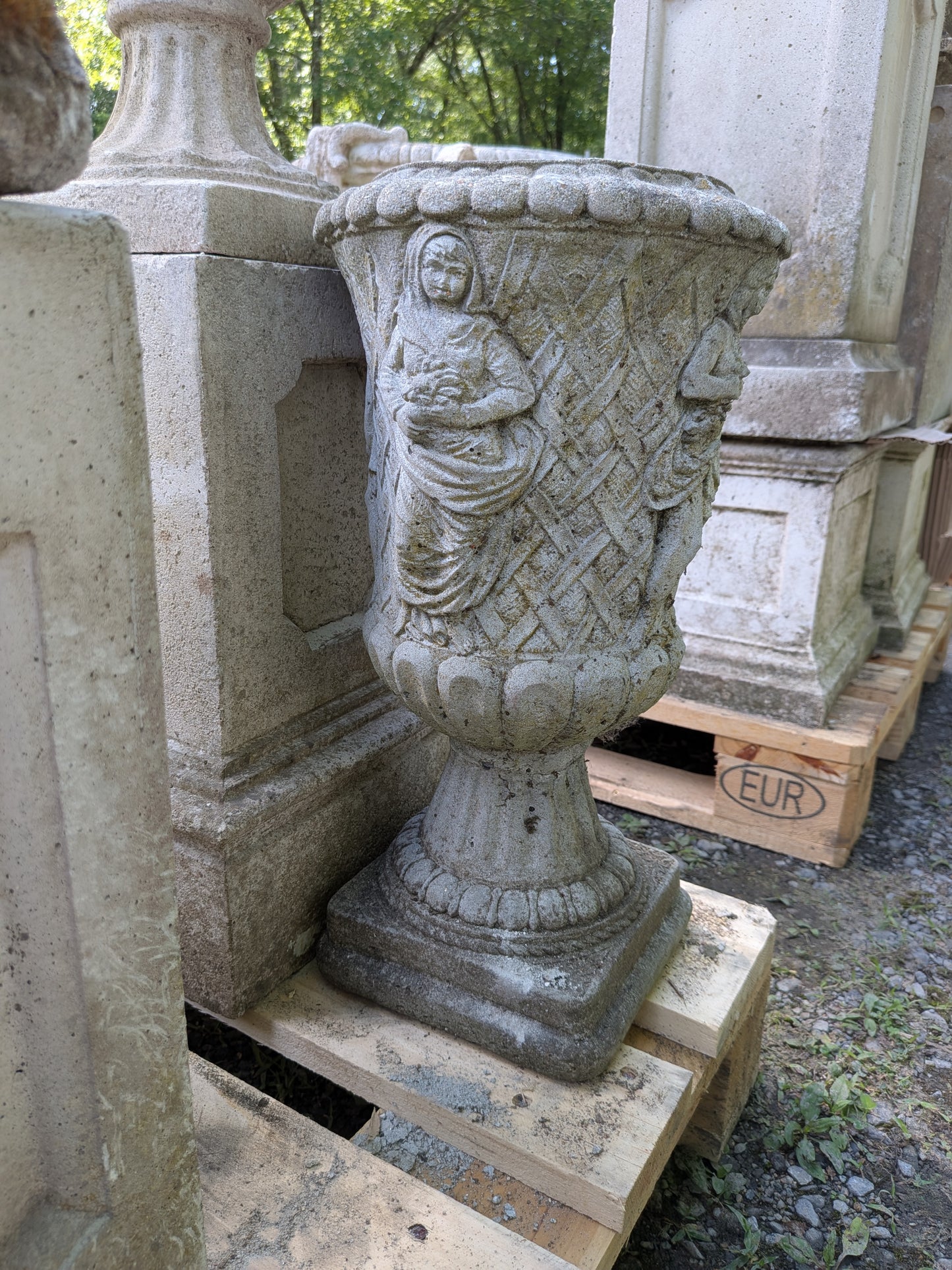 British Cast Stone Planter / Jardiniere