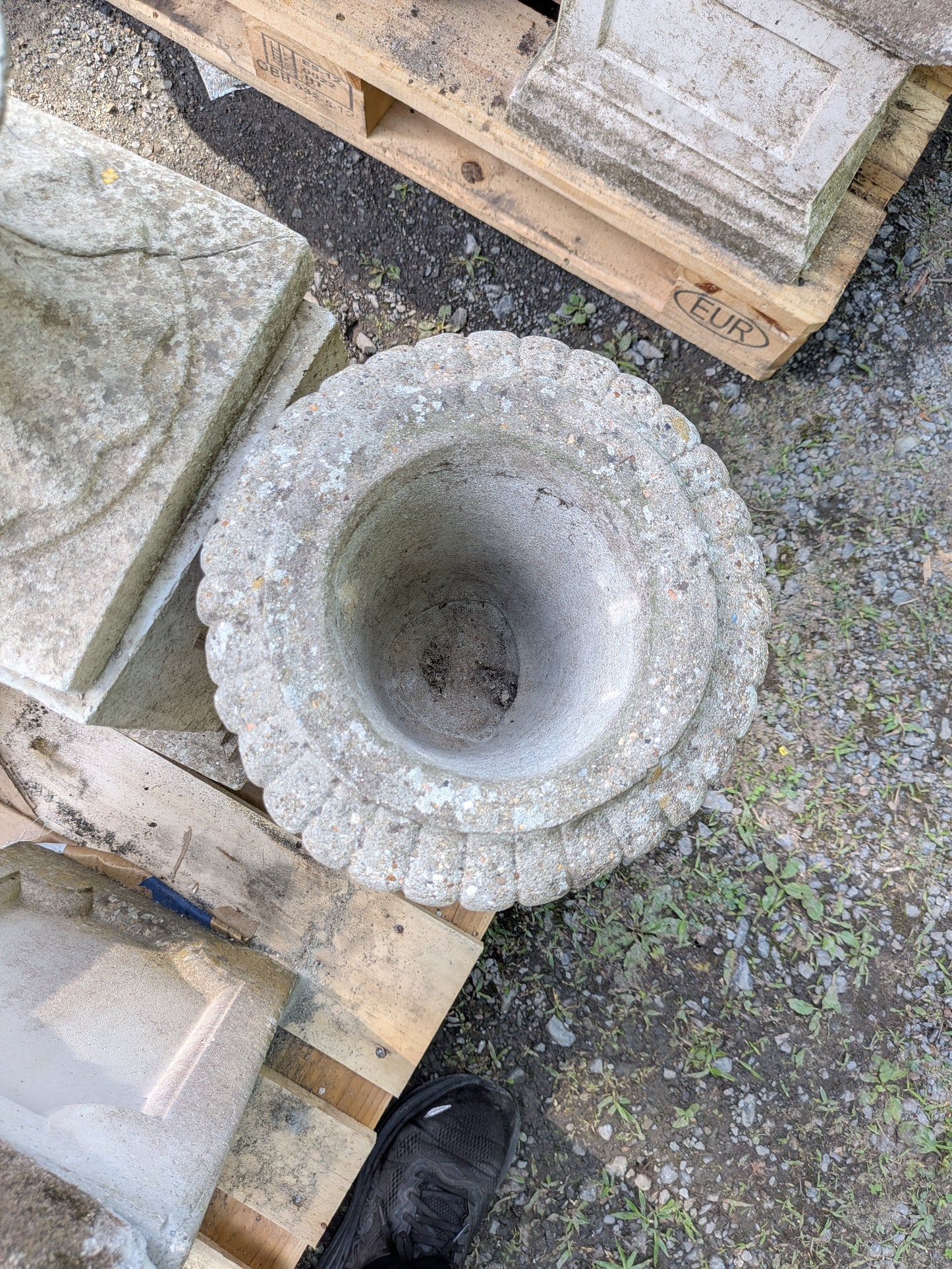 British Cast Stone Planter / Jardiniere