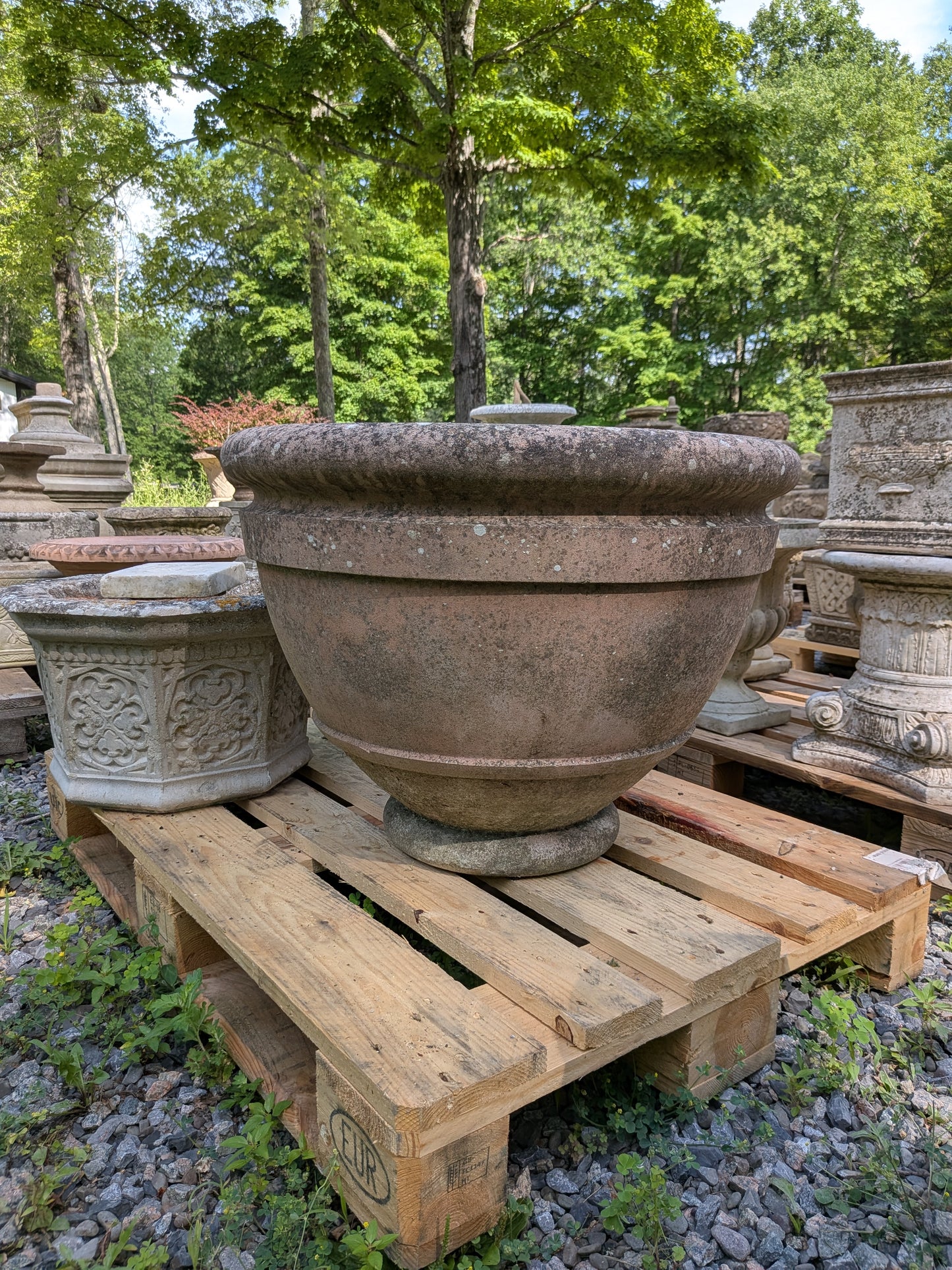 British Cast Stone Planter / Jardiniere