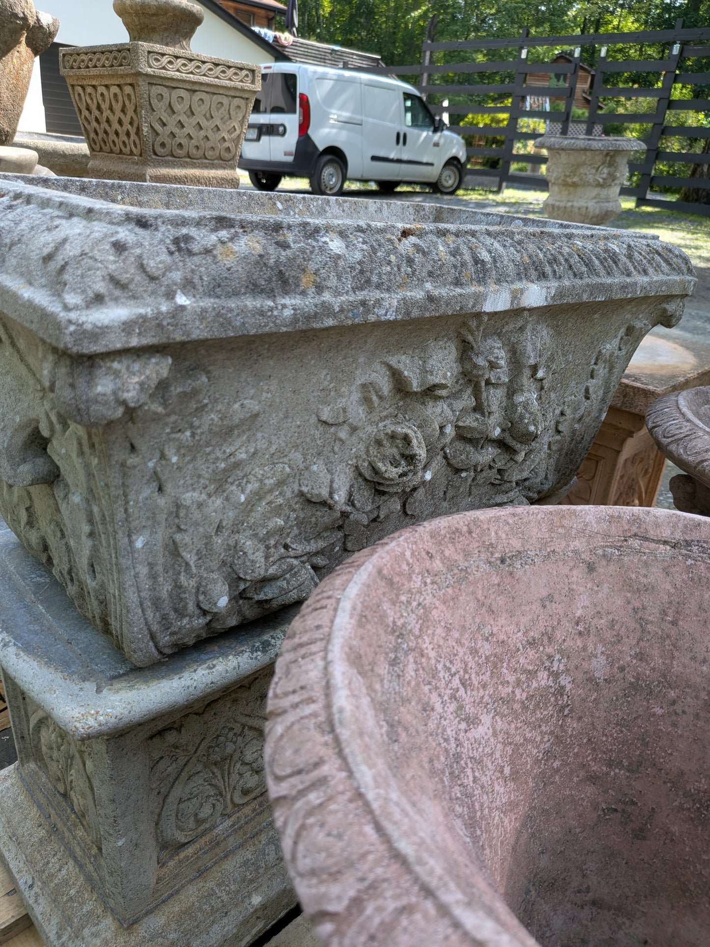 British Cast Stone Planter / Jardiniere