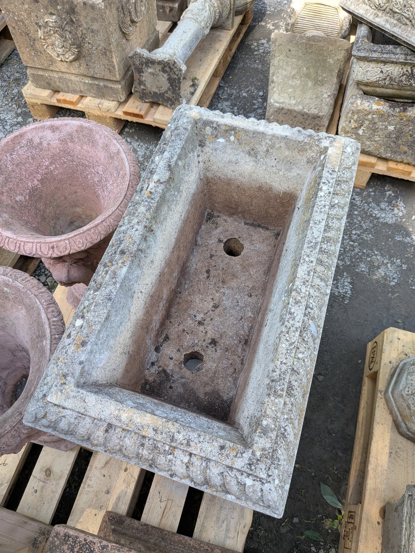 British Cast Stone Planter / Jardiniere