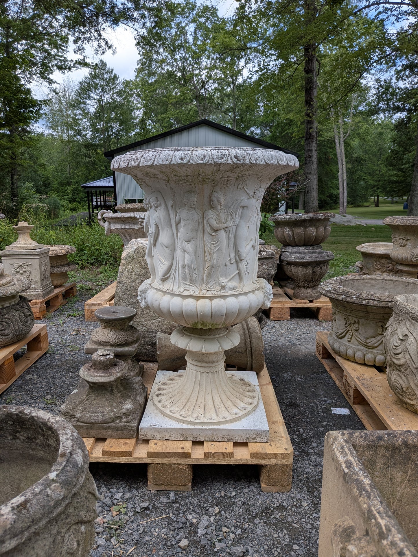 Italian Cast Stone Planter / Jardiniere