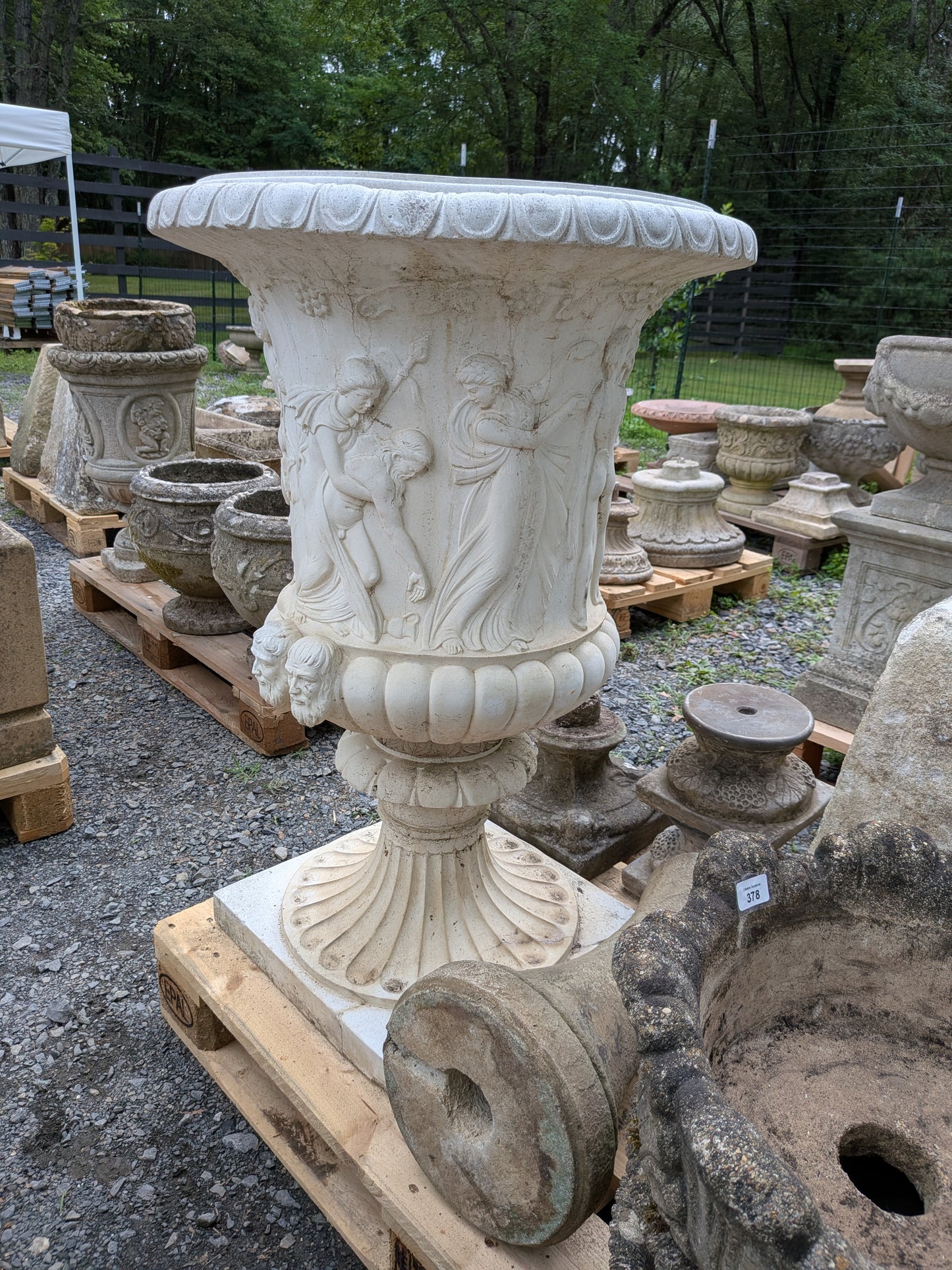 Italian Cast Stone Planter / Jardiniere