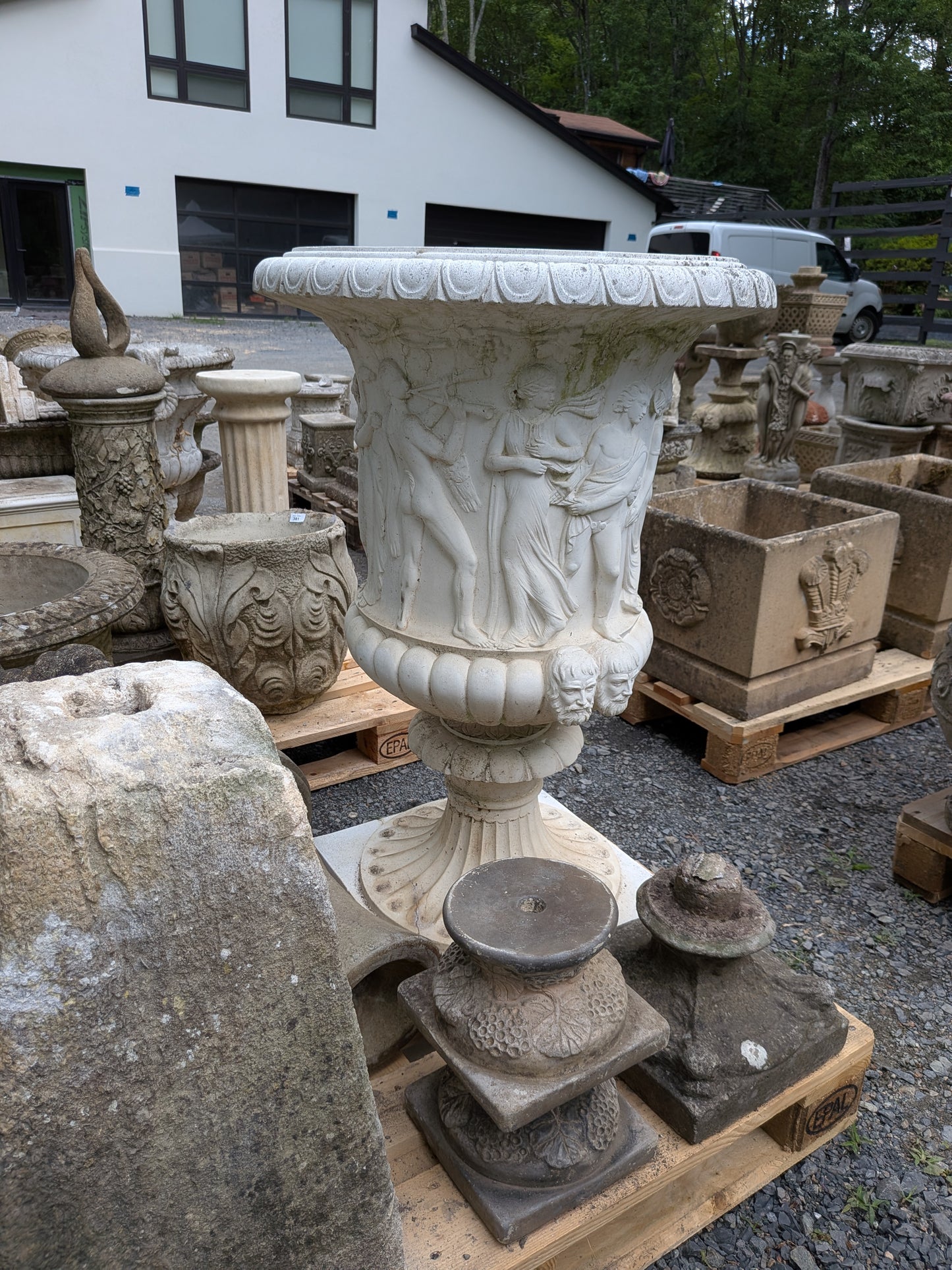 Italian Cast Stone Planter / Jardiniere