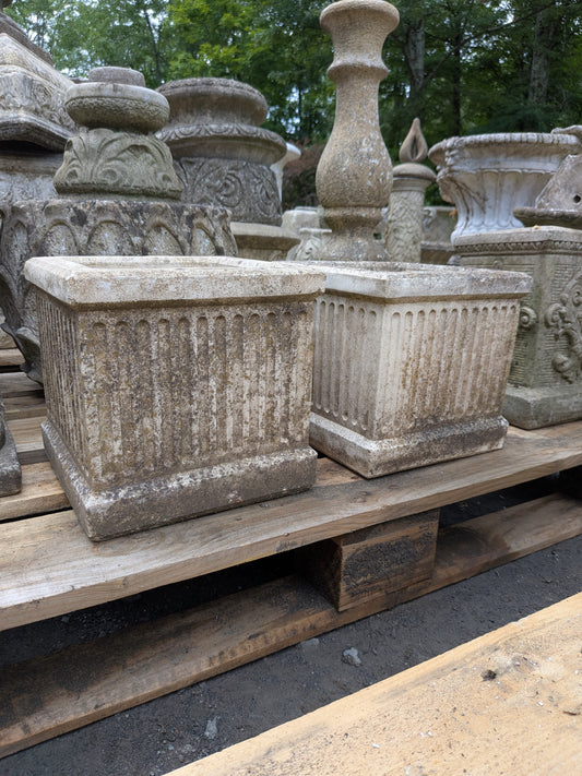 2 British Cast Stone Planters / Jardinieres