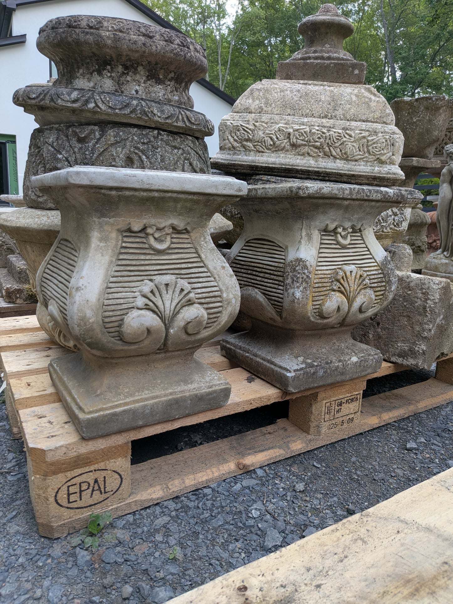 2 British Cast Stone Plinths