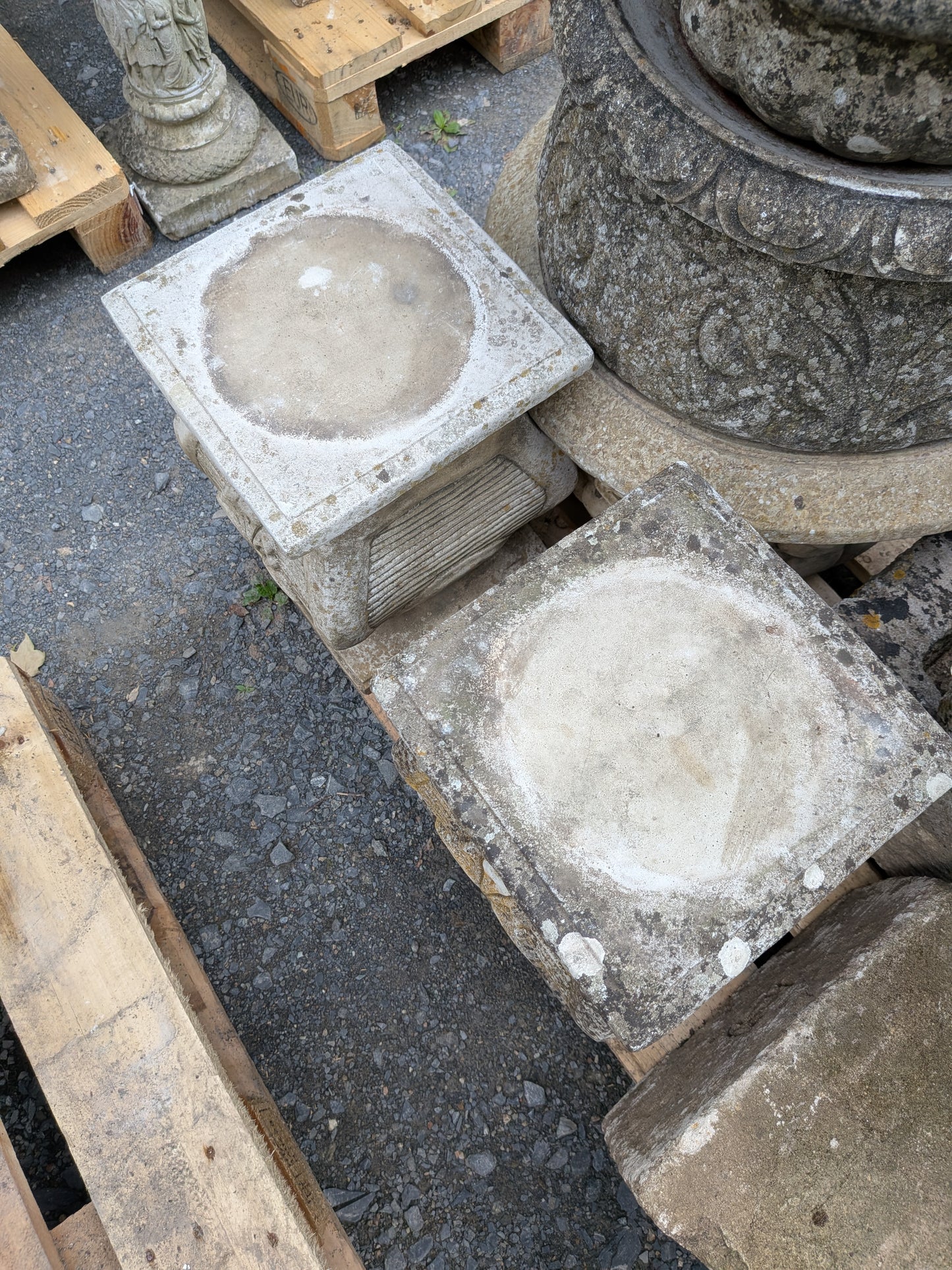 2 British Cast Stone Plinths