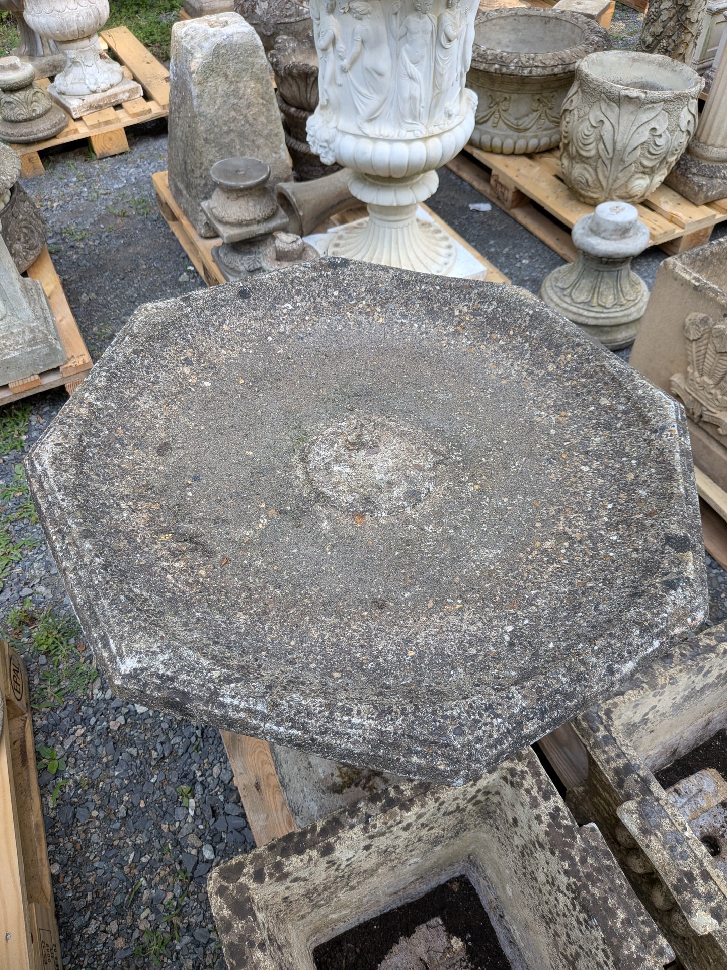 British Cast Stone Birdbath