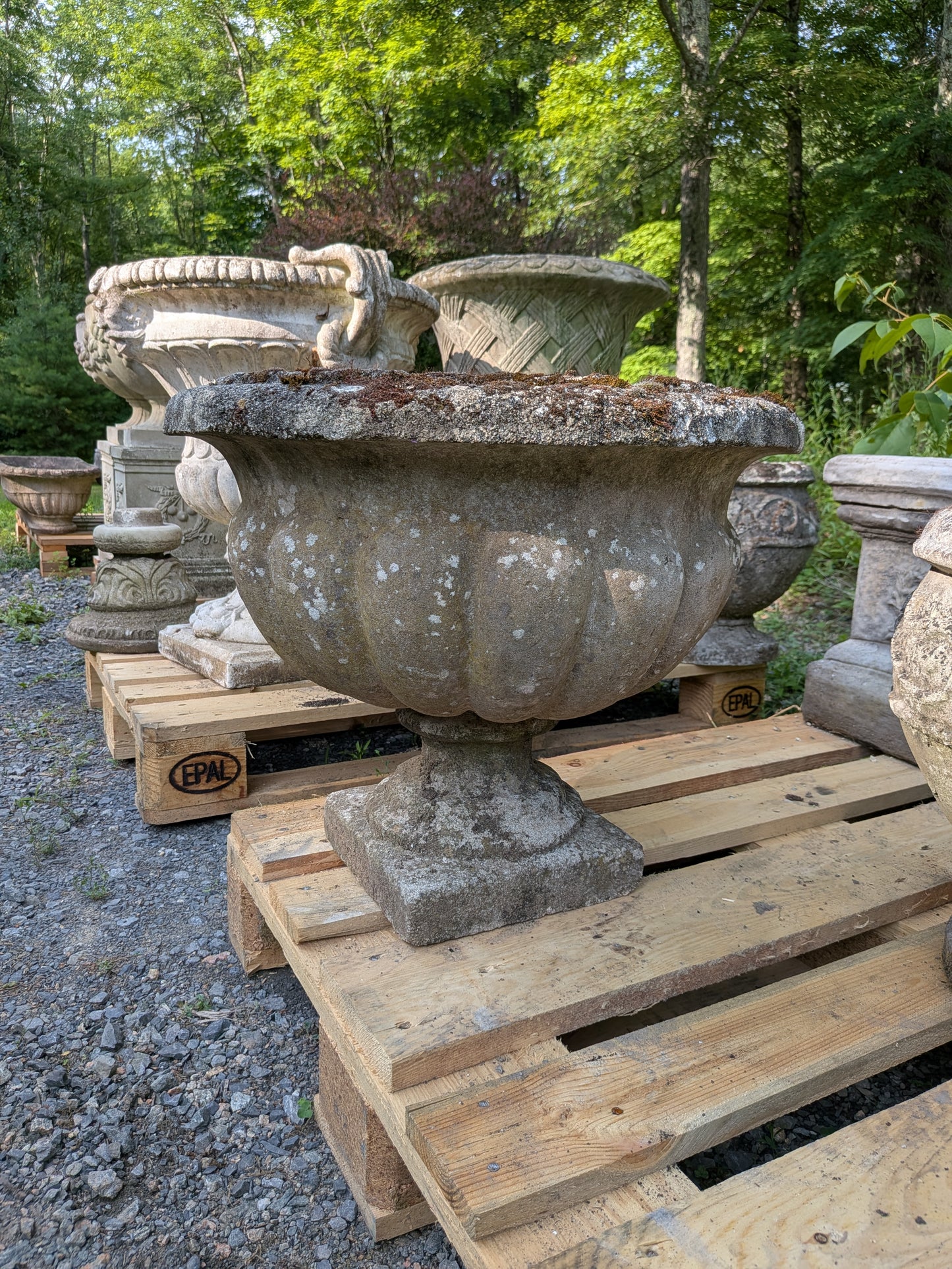 British Cast Stone Planter / Jardiniere