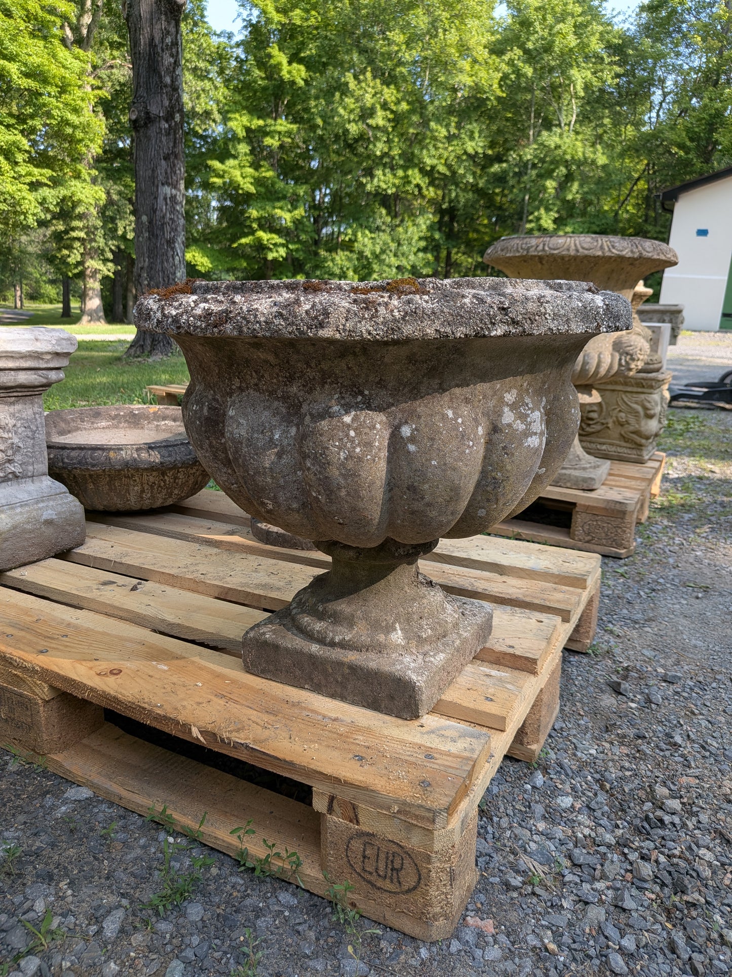 British Cast Stone Planter / Jardiniere