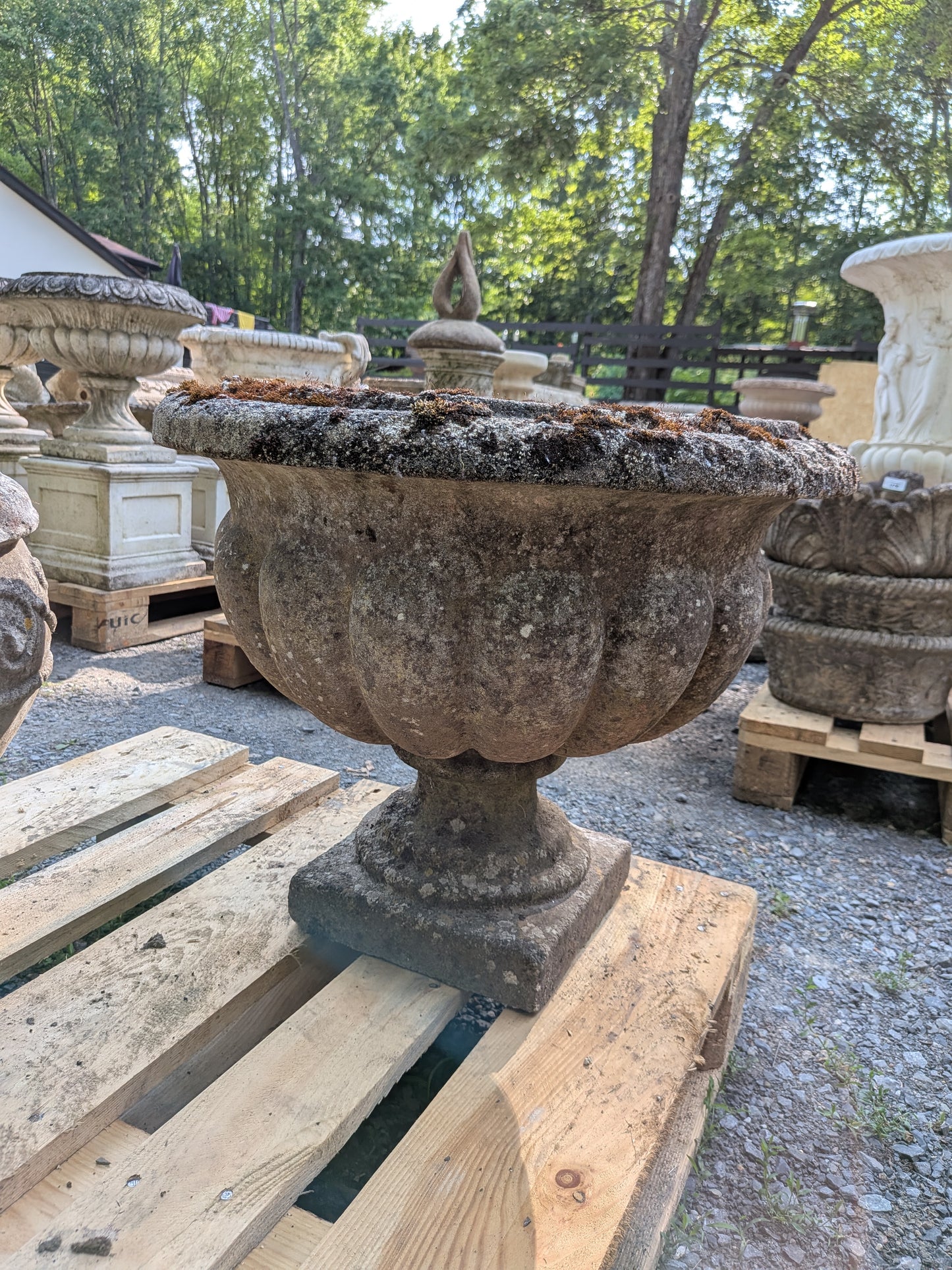 British Cast Stone Planter / Jardiniere