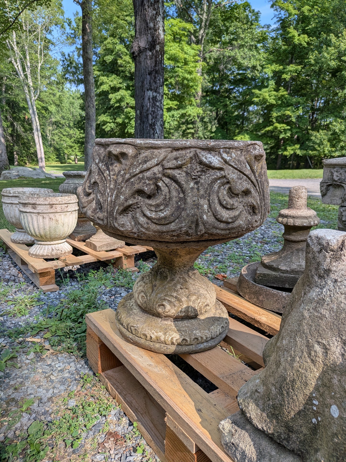 British Cast Stone Planter / Jardiniere