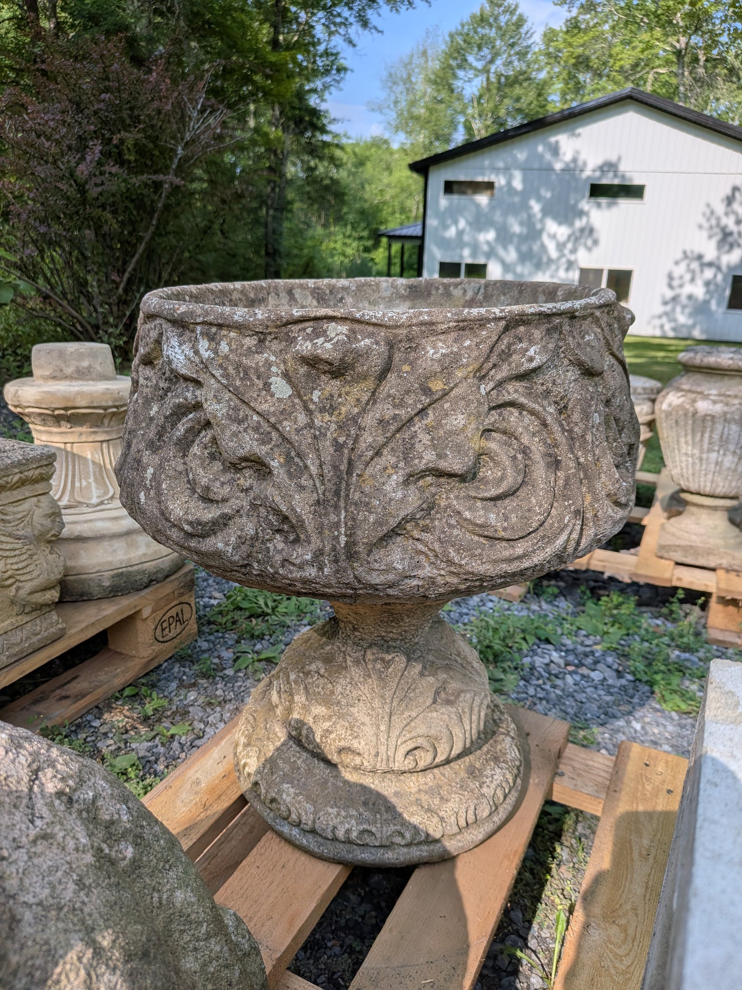 British Cast Stone Planter / Jardiniere