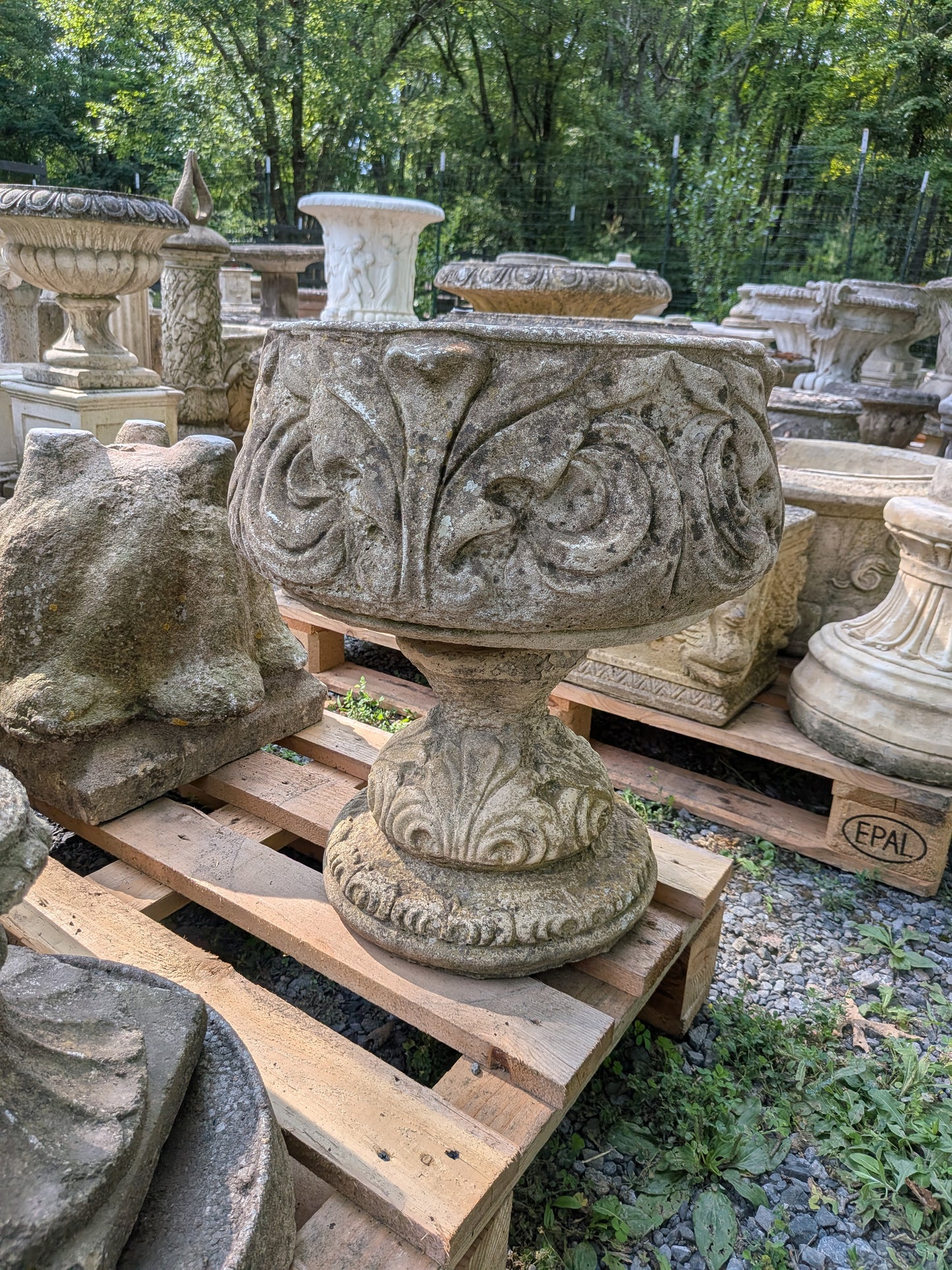 British Cast Stone Planter / Jardiniere