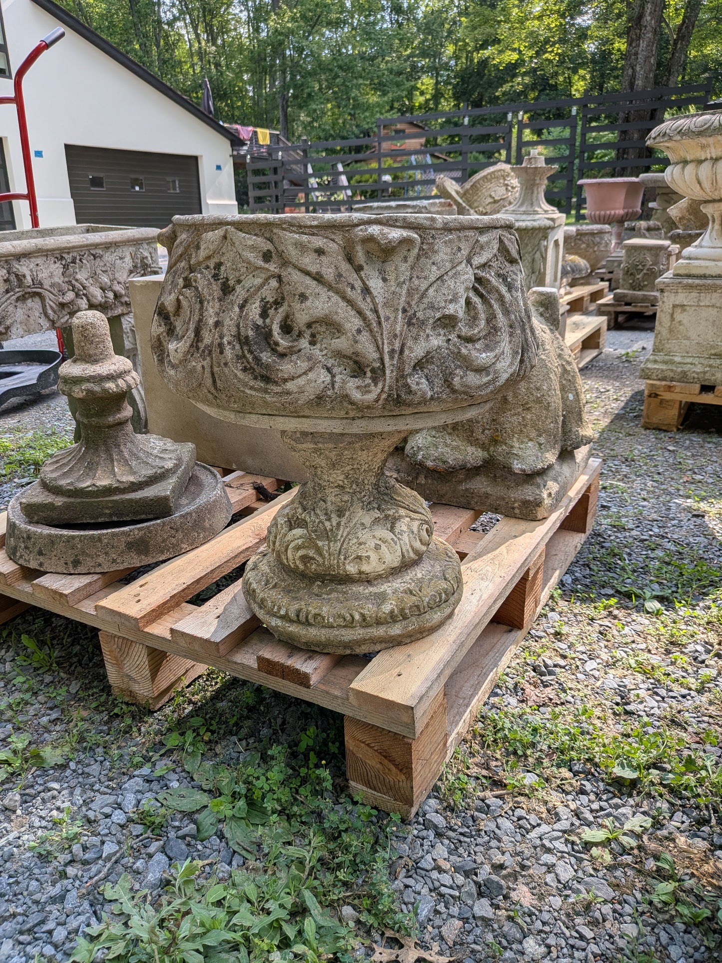 British Cast Stone Planter / Jardiniere