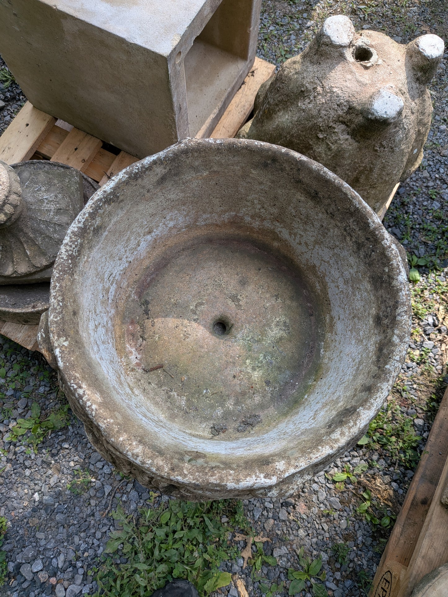British Cast Stone Planter / Jardiniere