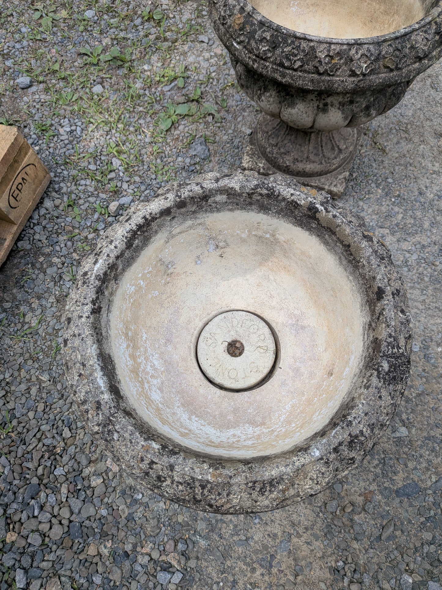 2 British Cast Stone Planters / Jardinieres