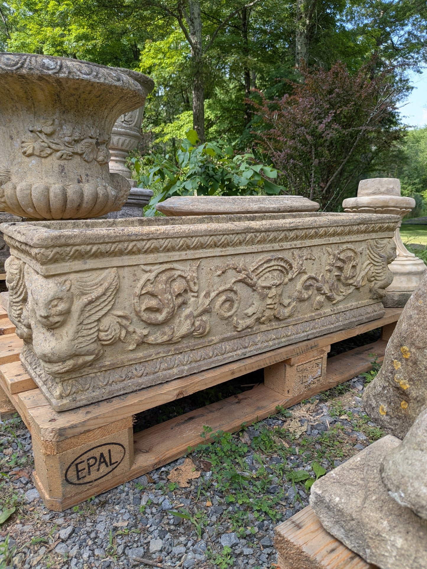 British Cast Stone Planter / Jardiniere