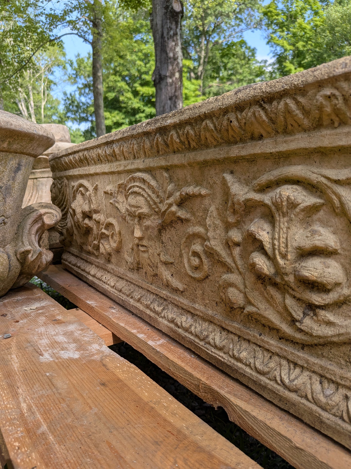 British Cast Stone Planter / Jardiniere
