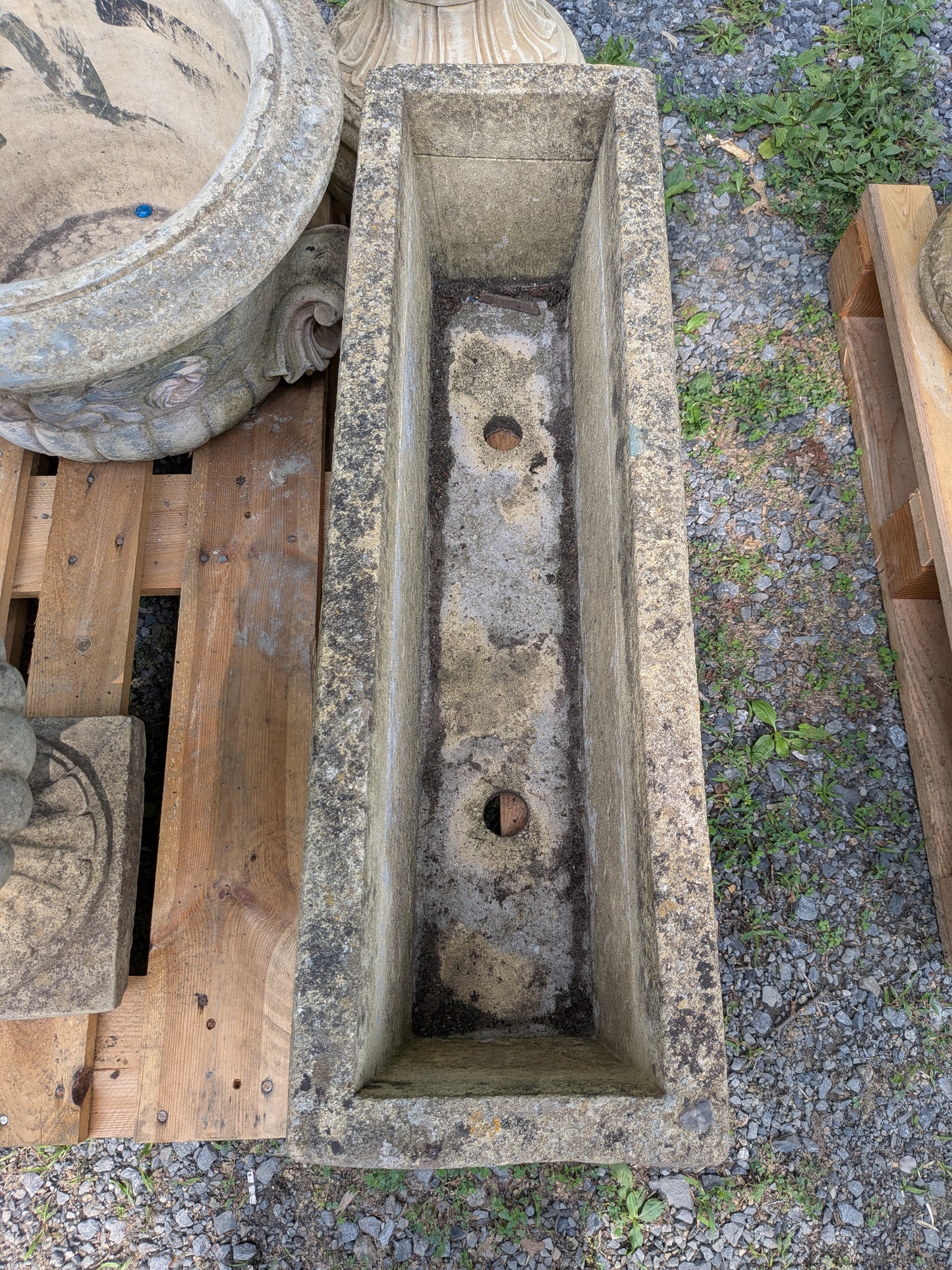 British Cast Stone Planter / Jardiniere