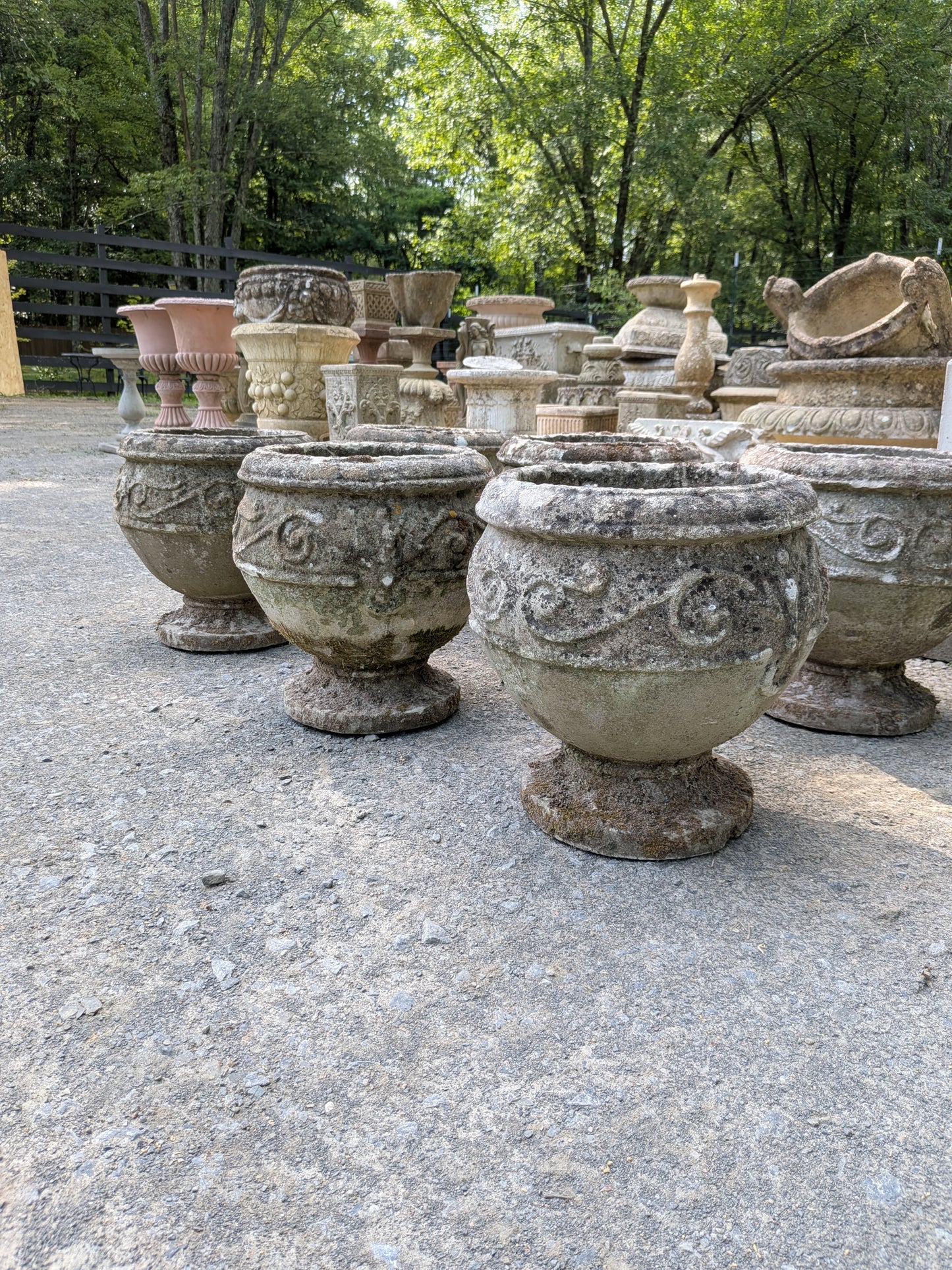 6 British Cast Stone Planters / Jardinieres