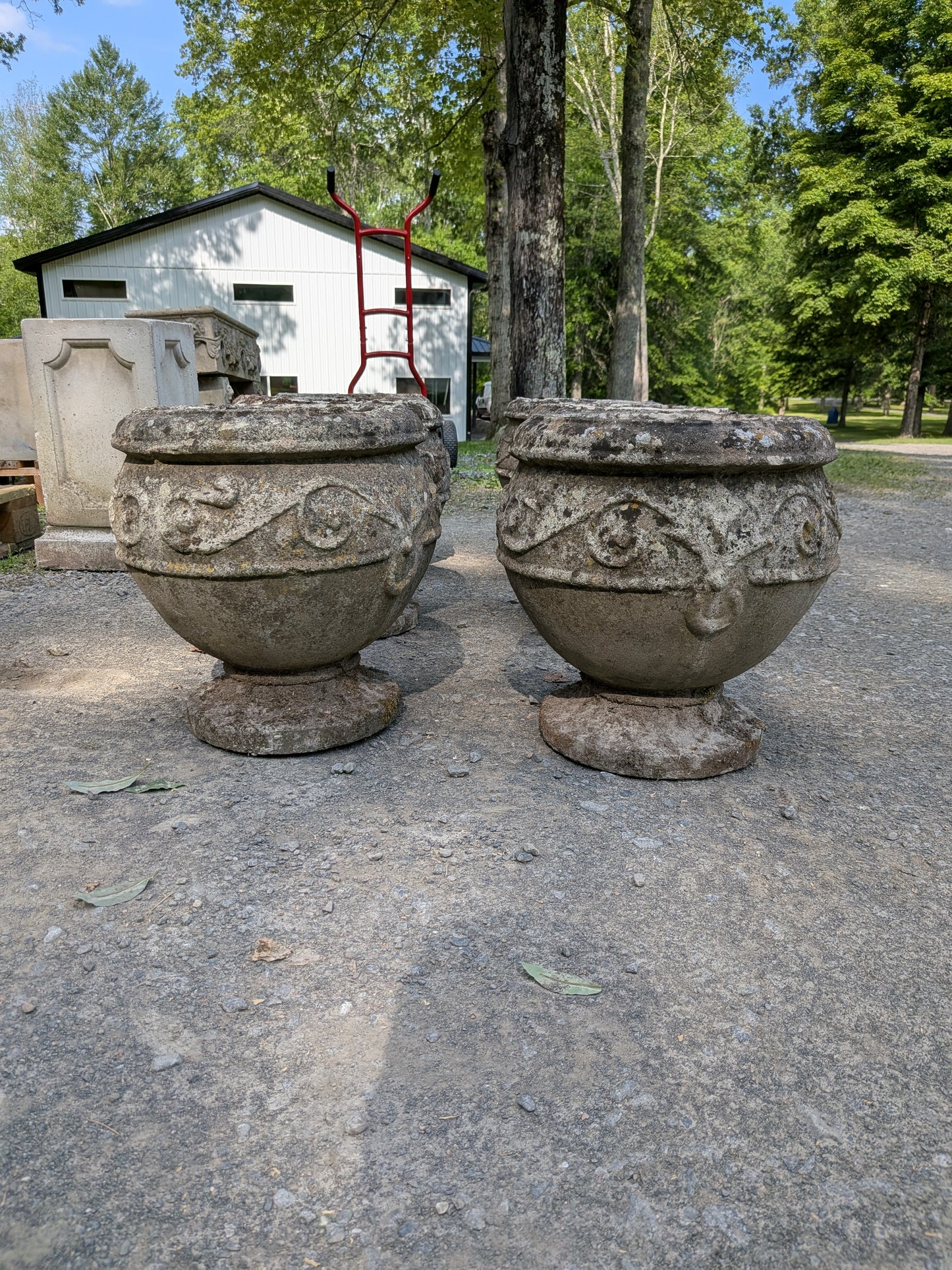 6 British Cast Stone Planters / Jardinieres