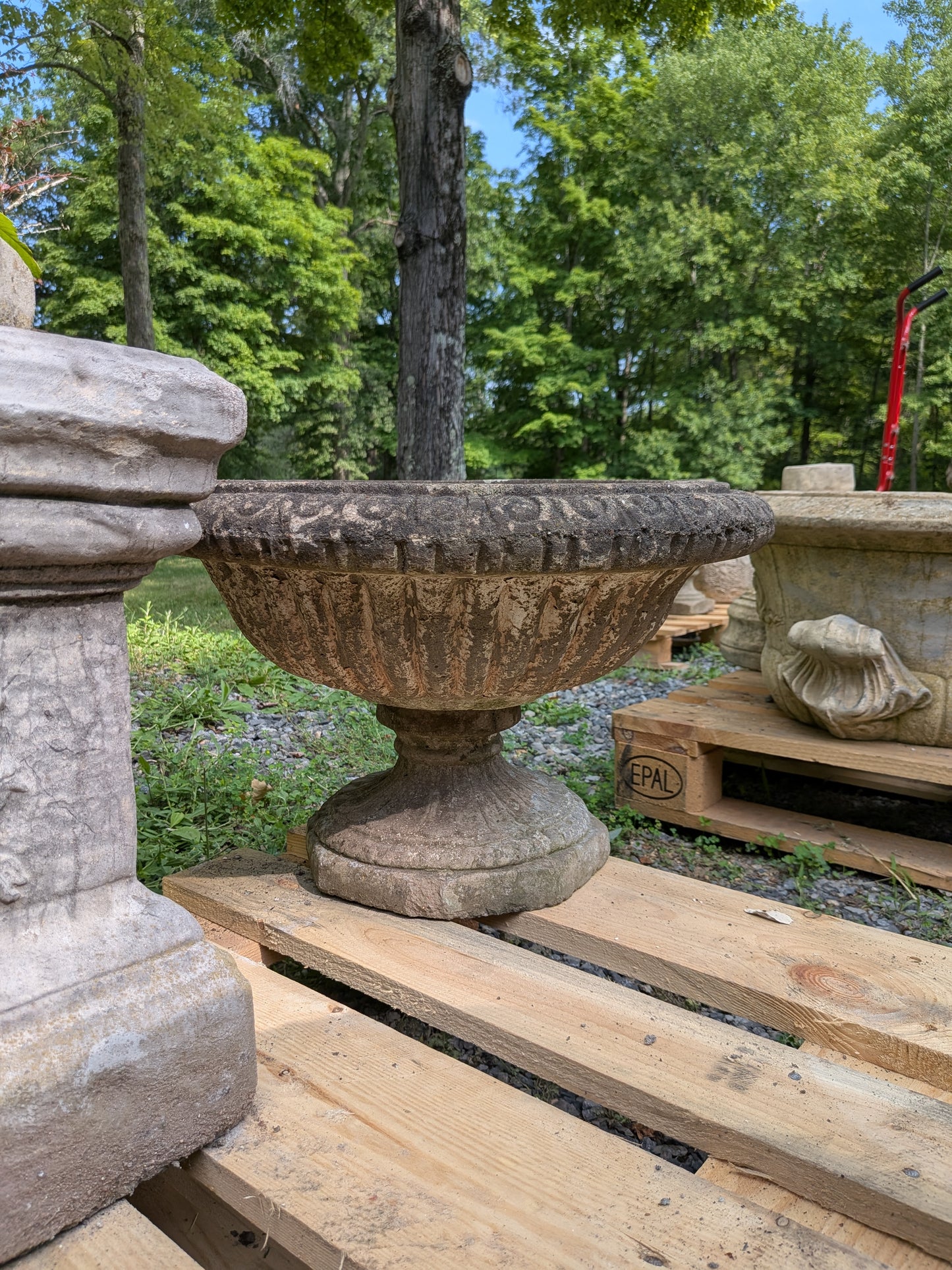 British Cast Stone Planter / Jardiniere