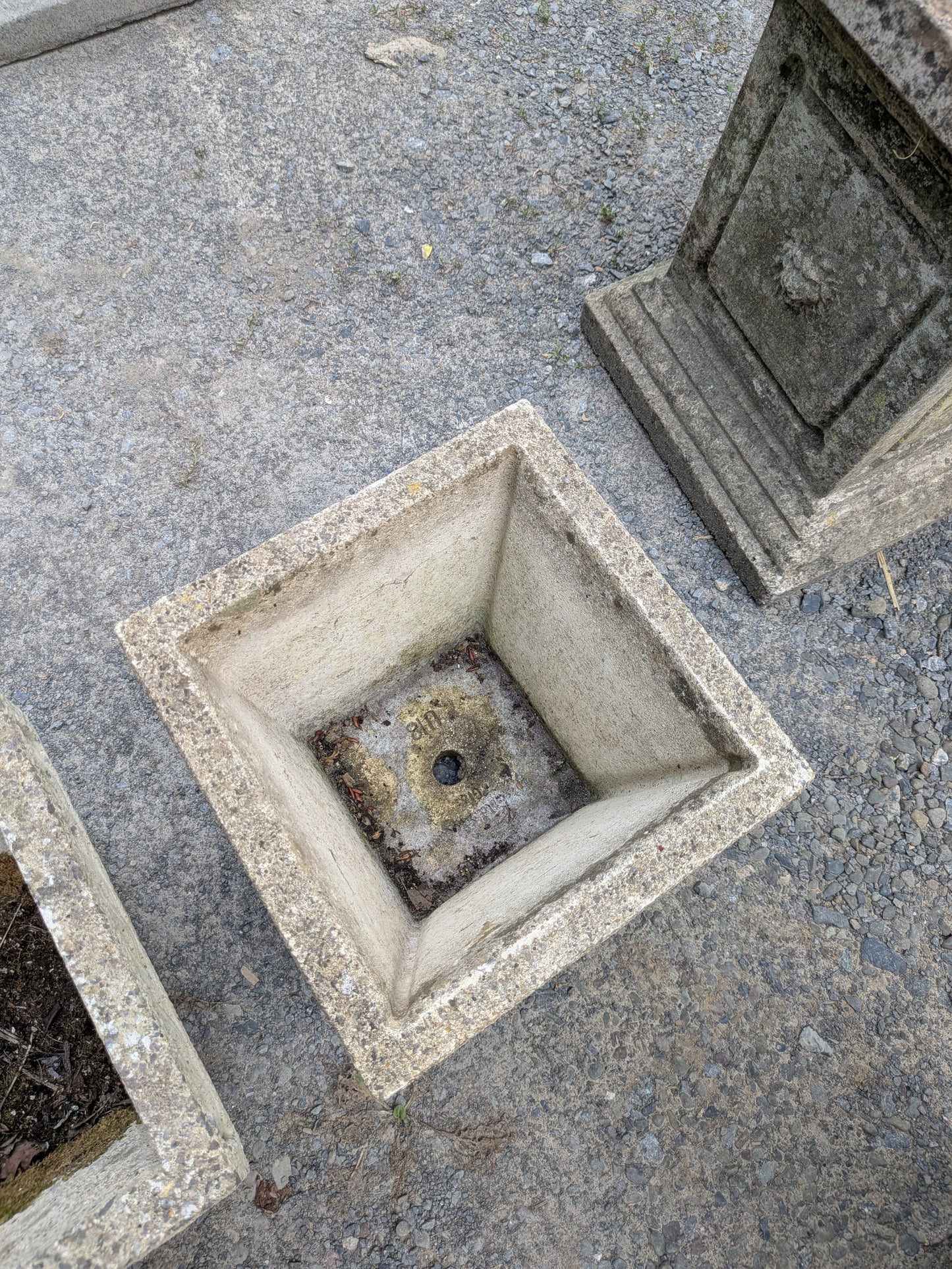 2 British Cast Stone Planters / Jardinieres